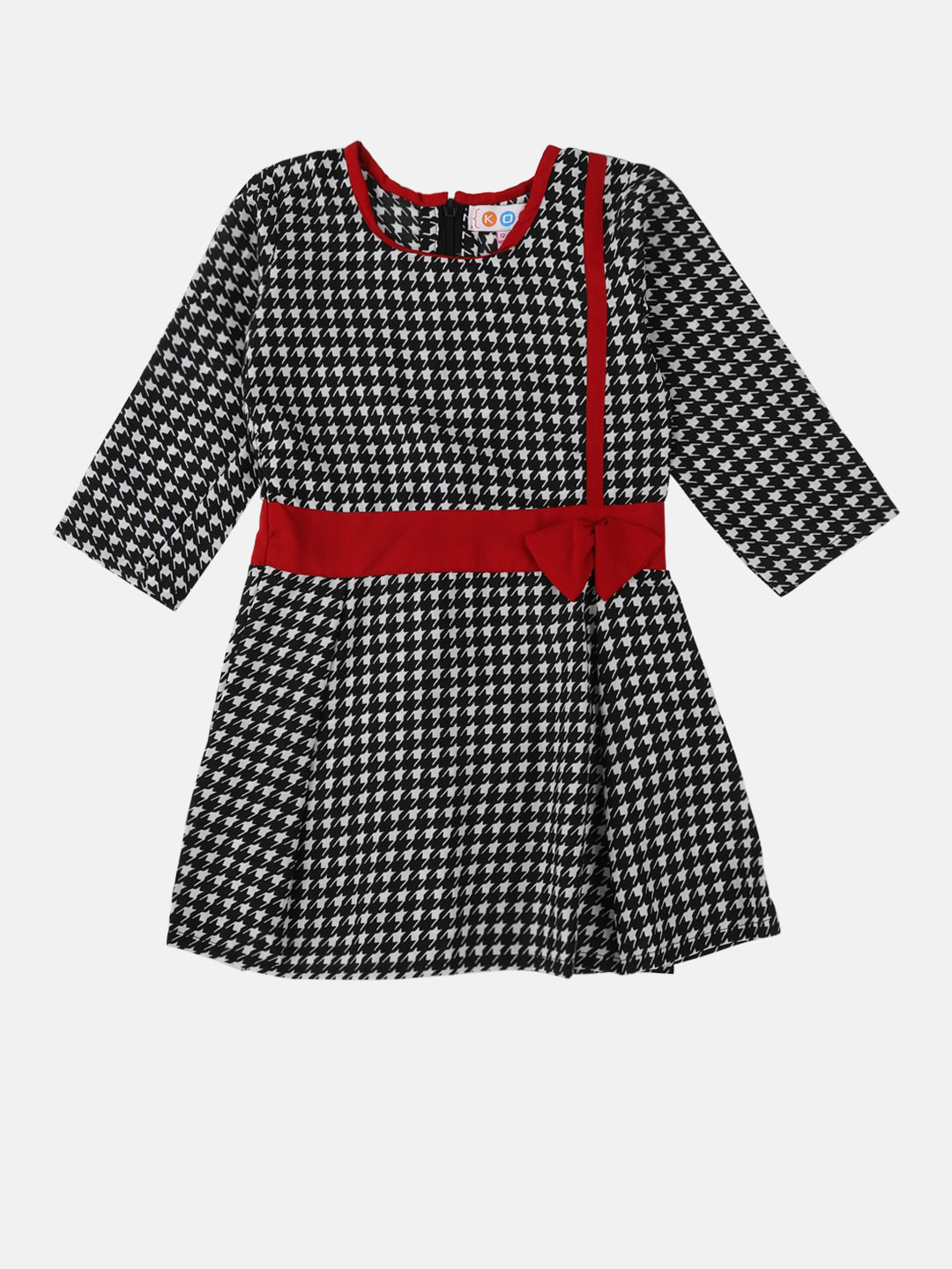 

Kids On Board Black Polka Dot Print Fit & Flare Dress