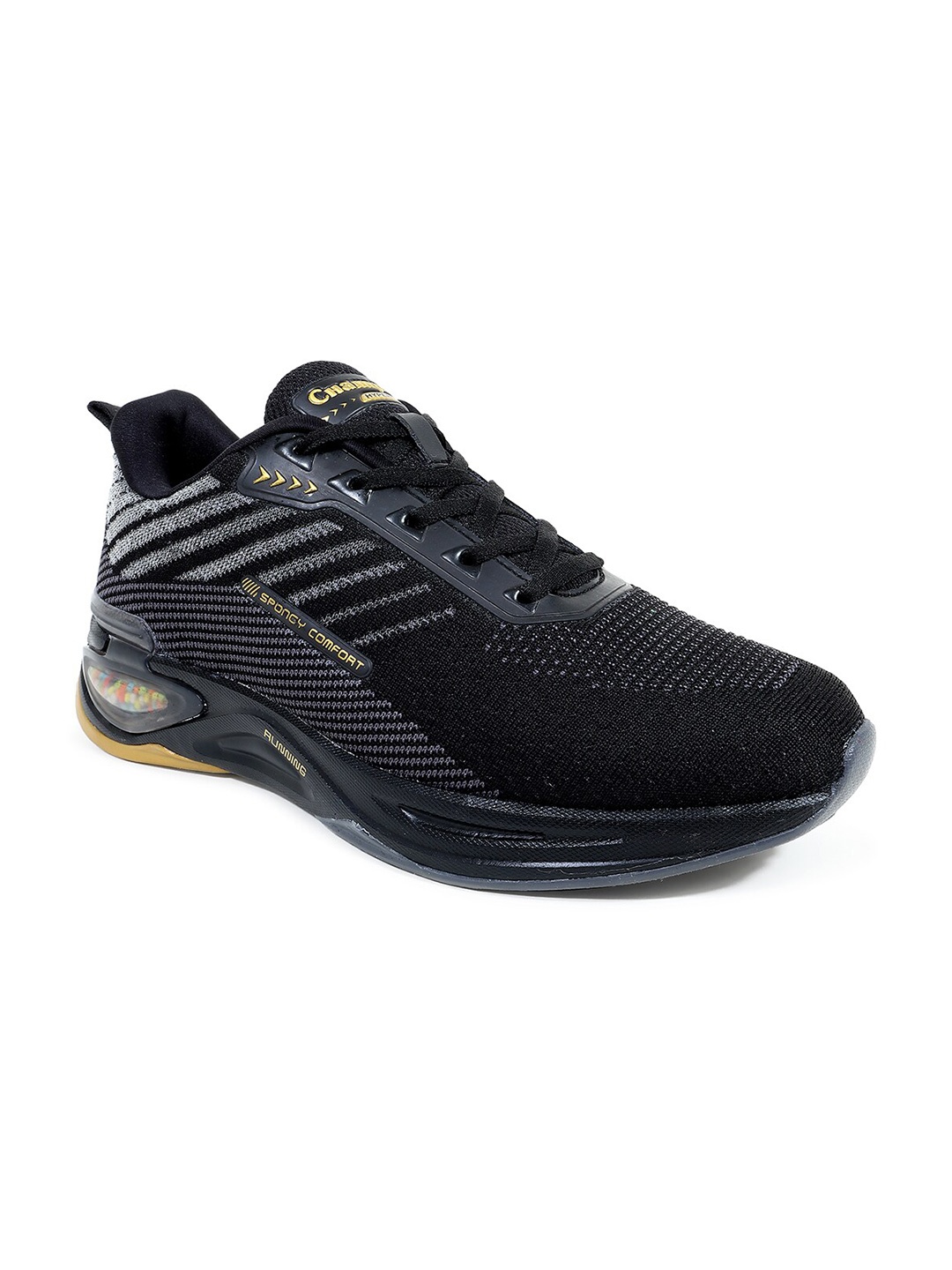 

Champs Men Mesh Non-Marking Running Shoes, Black