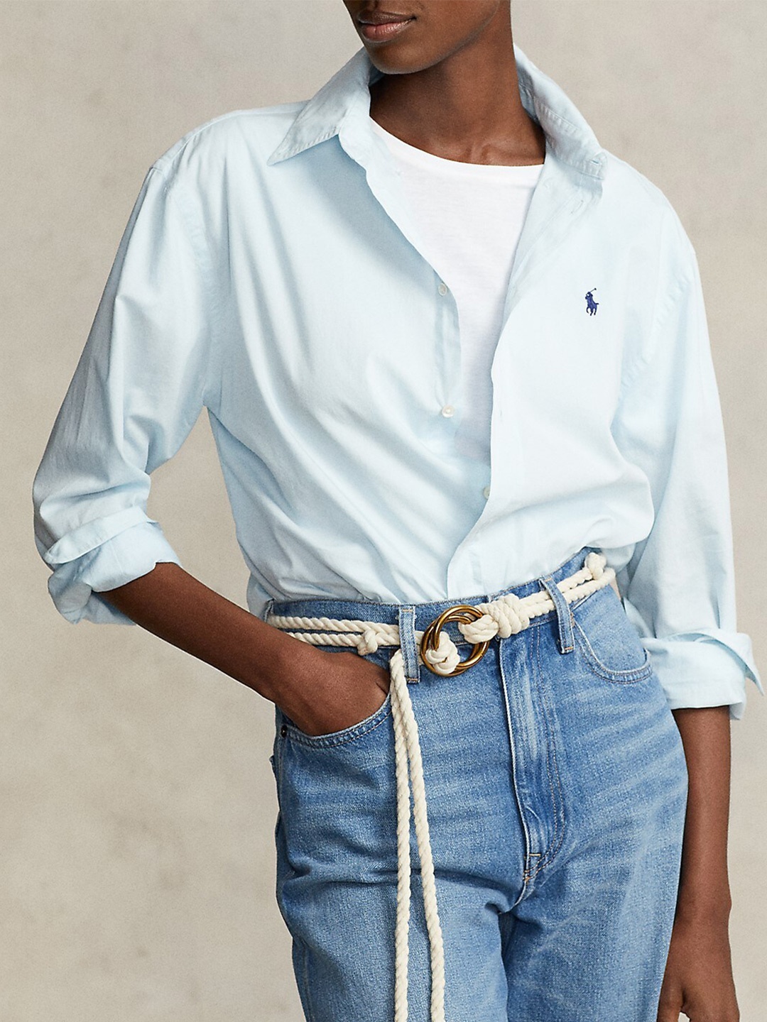 

Polo Ralph Lauren Spread Collar Cotton Casual Shirt, Blue