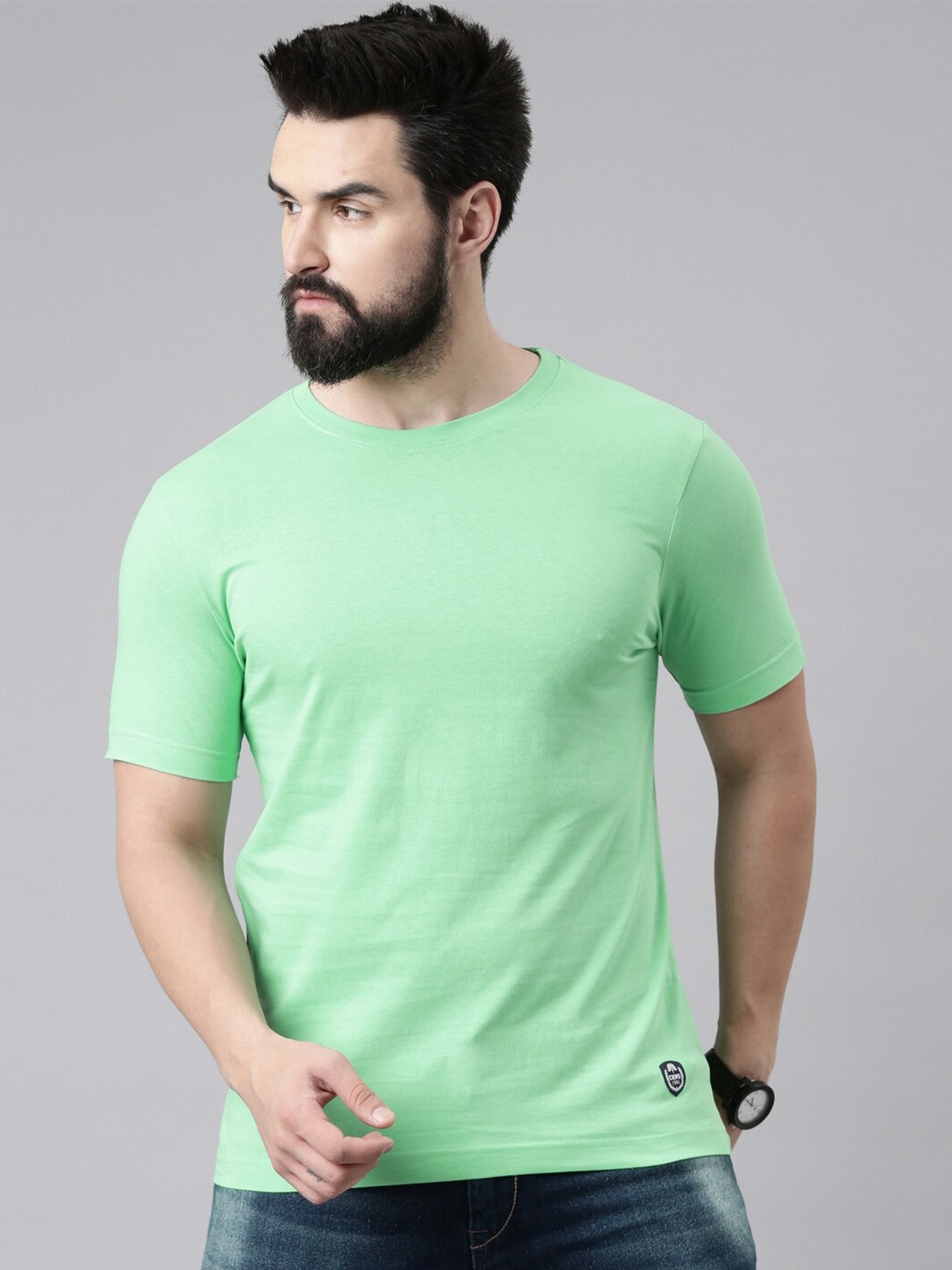 

Chennis Pure Cotton Slim Fit T-shirt, Green