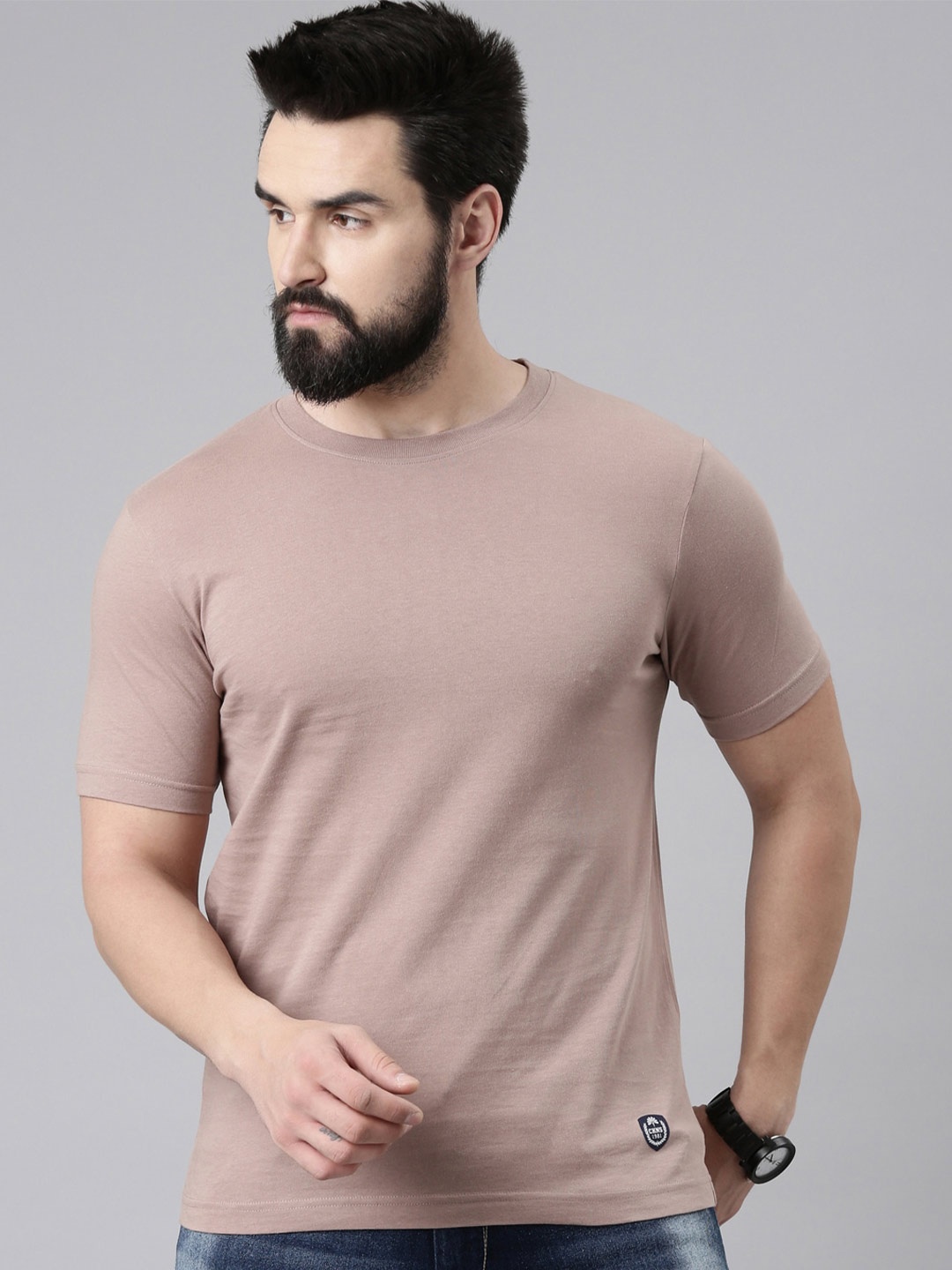 

Chennis Pure Cotton Slim Fit T-shirt, Brown