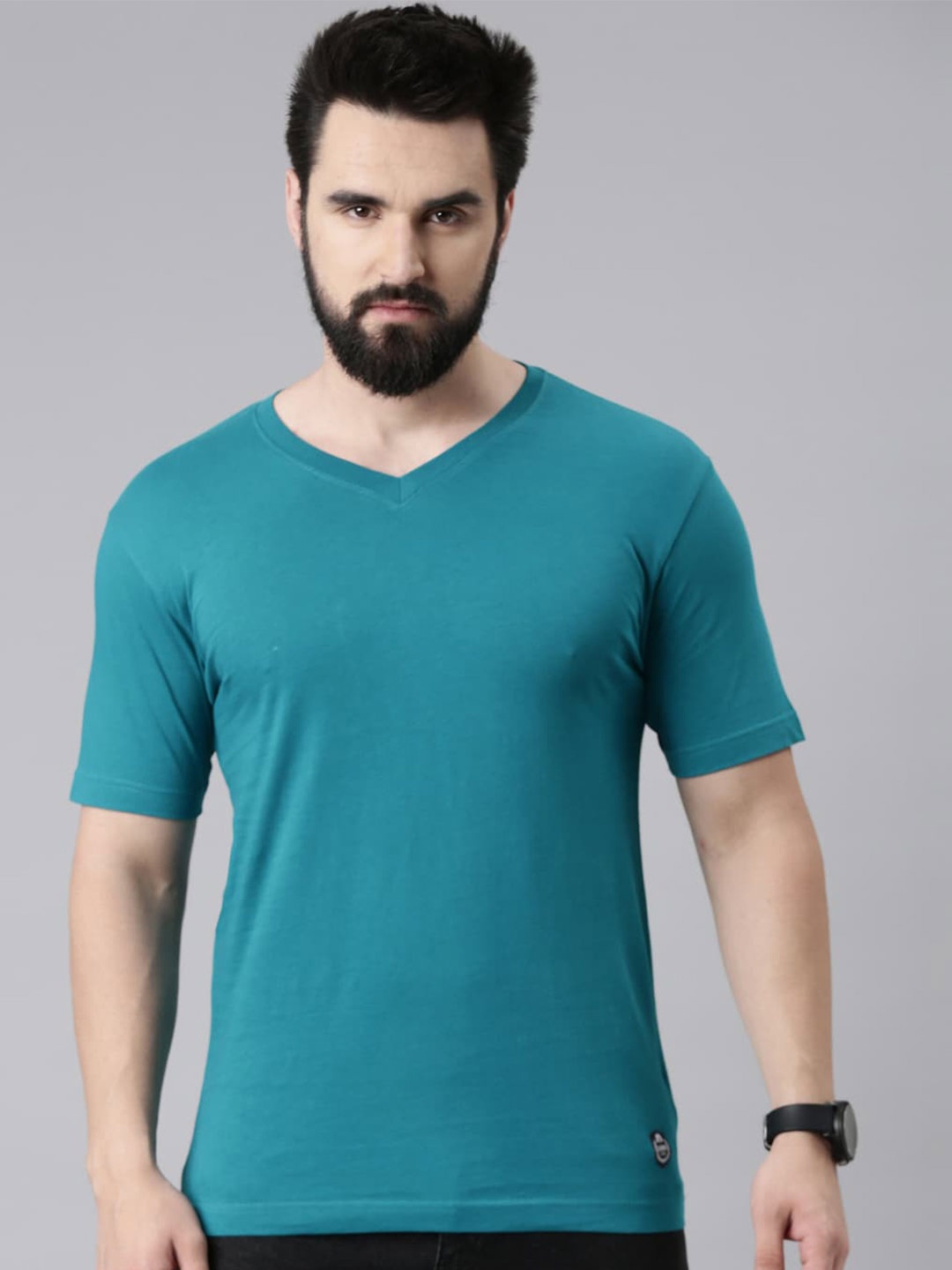 

Chennis Pure Cotton Slim Fit T-shirt, Teal