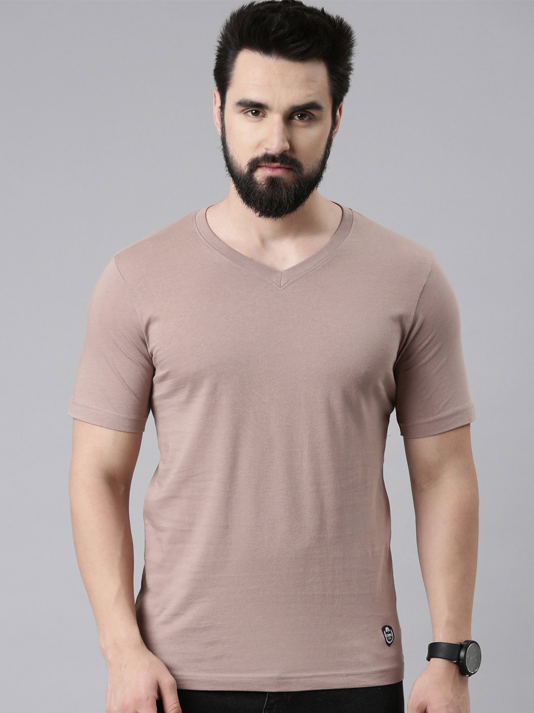 

Chennis Pure Cotton Slim Fit T-shirt, Brown