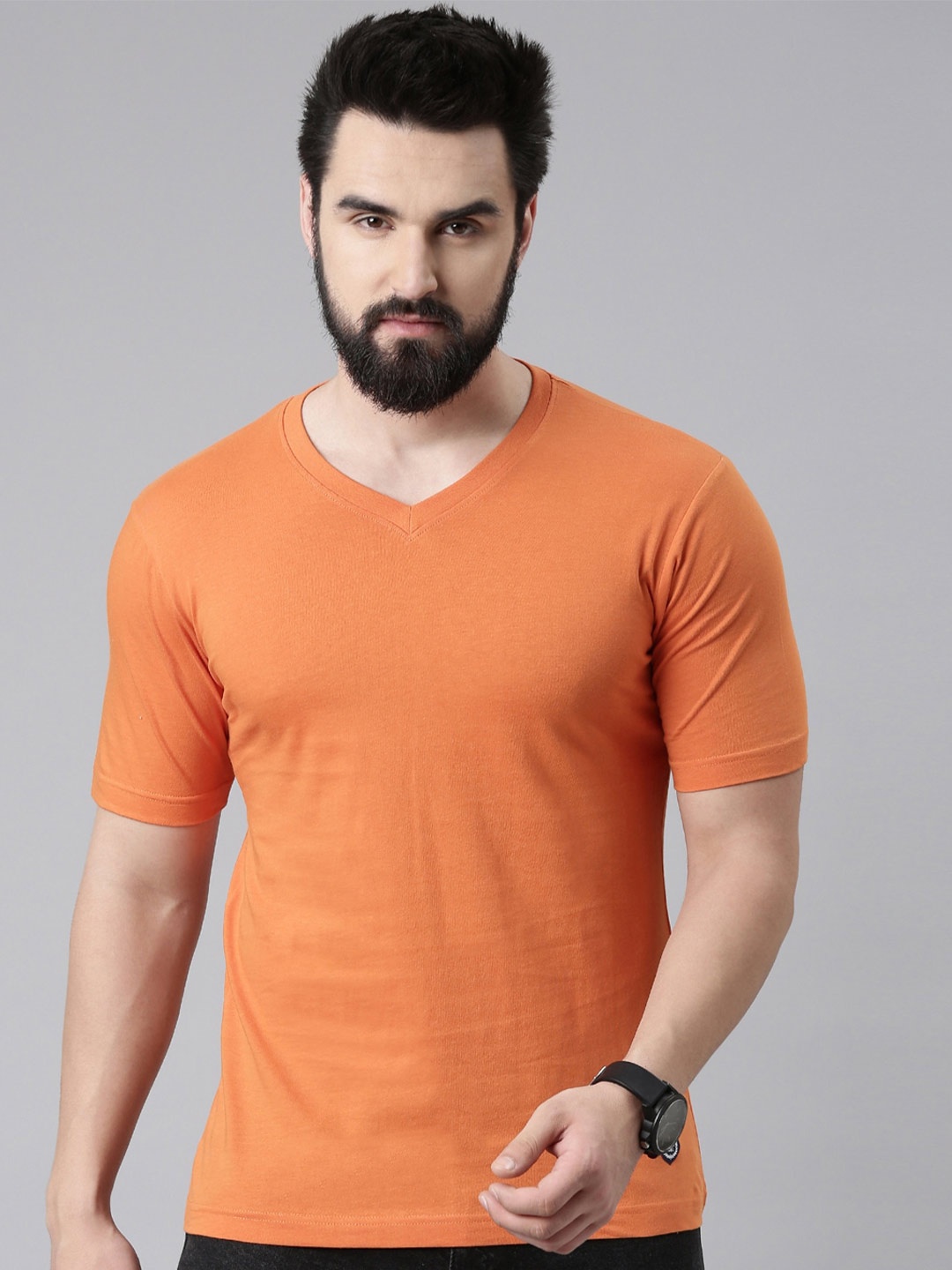 

Chennis Pure Cotton Slim Fit T-shirt, Orange