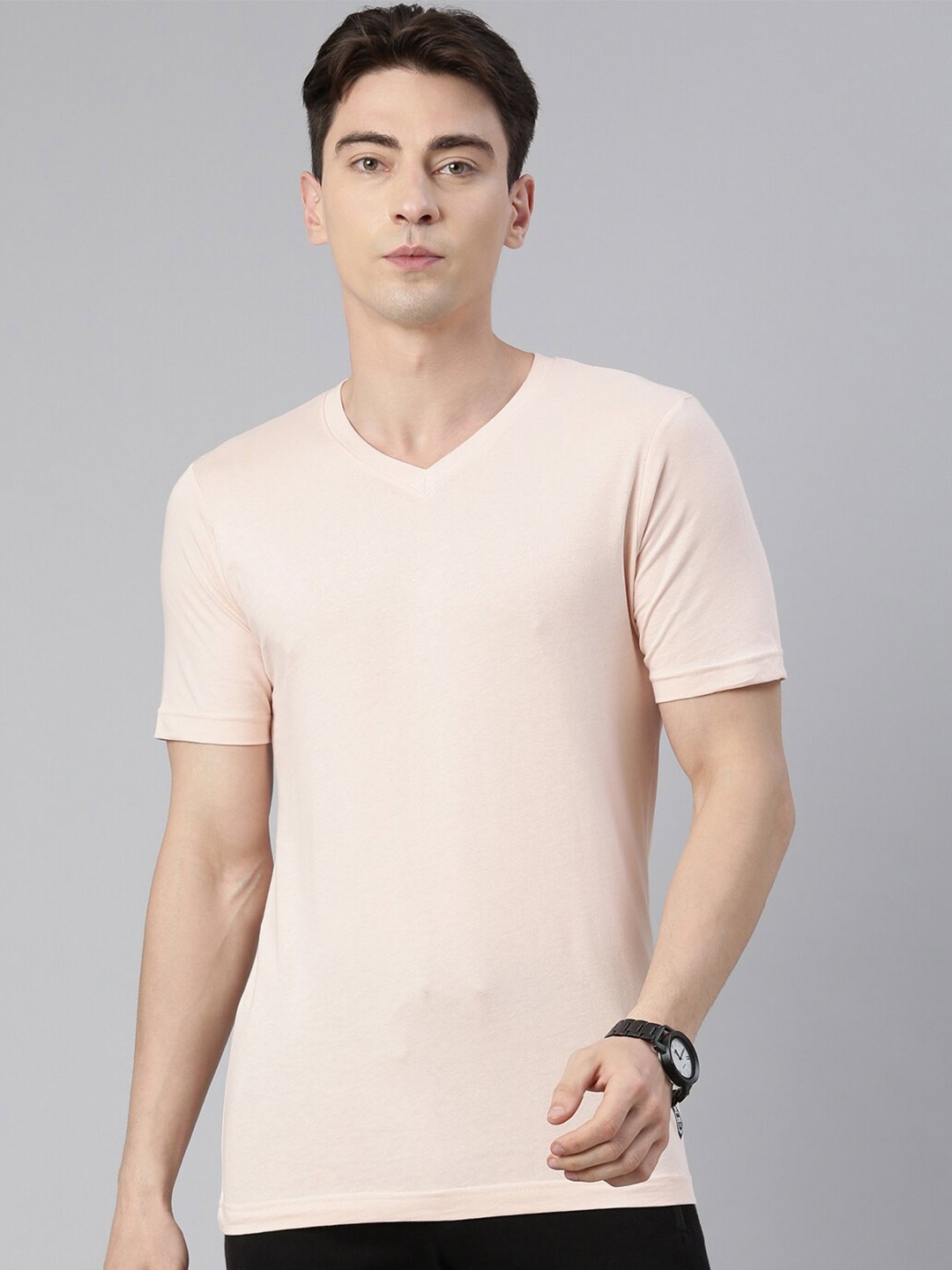 

Chennis Pure Cotton Slim Fit T-shirt, Pink