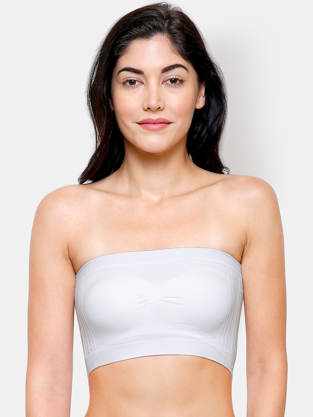 

NOIRA Lightly Padded All Day Comfort Cotton Bandeau Bra, White