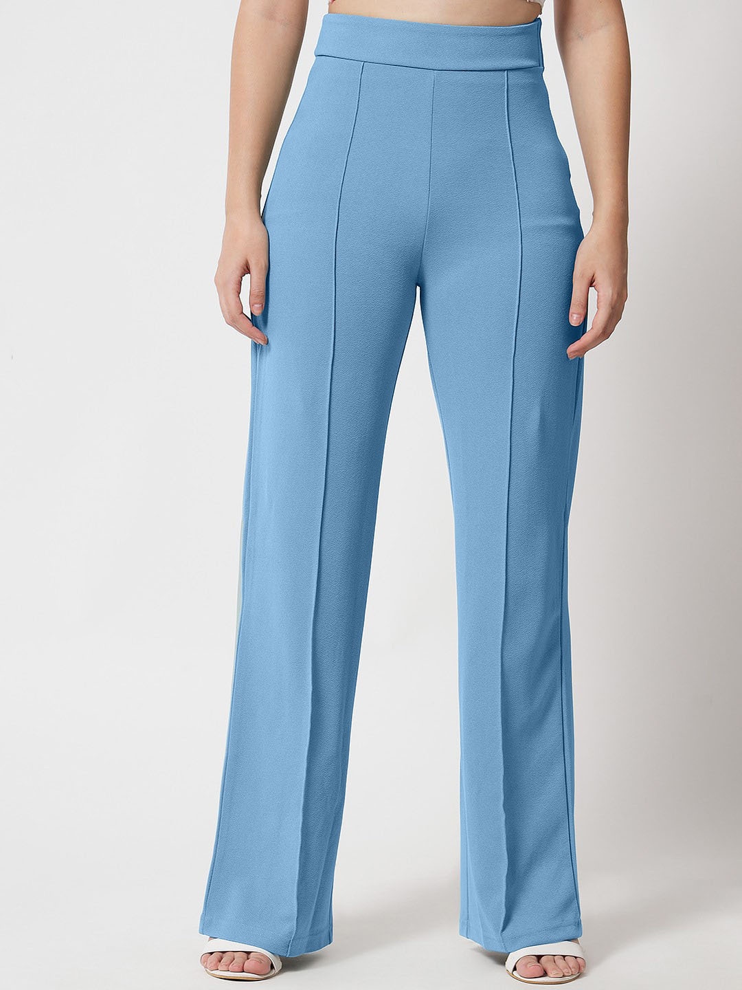 

LEE TEX Women Relaxed Straight Leg High-Rise Parallel Trousers, Blue