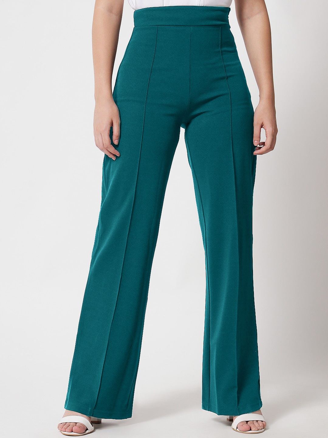 

LEE TEX Women Relaxed Straight Leg High-Rise Parallel Trousers, Green