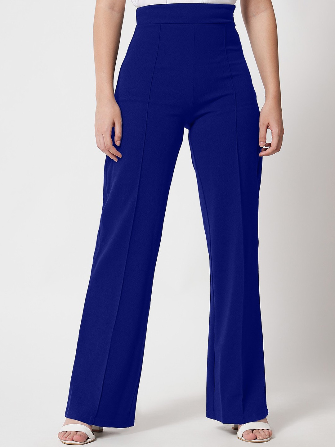 

LEE TEX Women Relaxed Straight Leg High-Rise Parallel Trousers, Blue