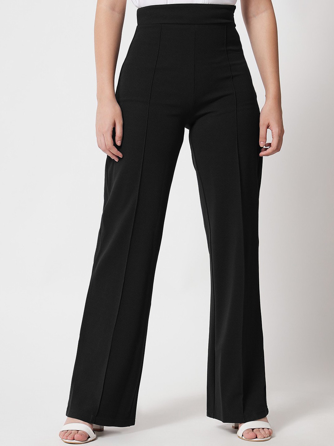 

LEE TEX Women Relaxed Straight Leg High-Rise Parallel Trousers, Black