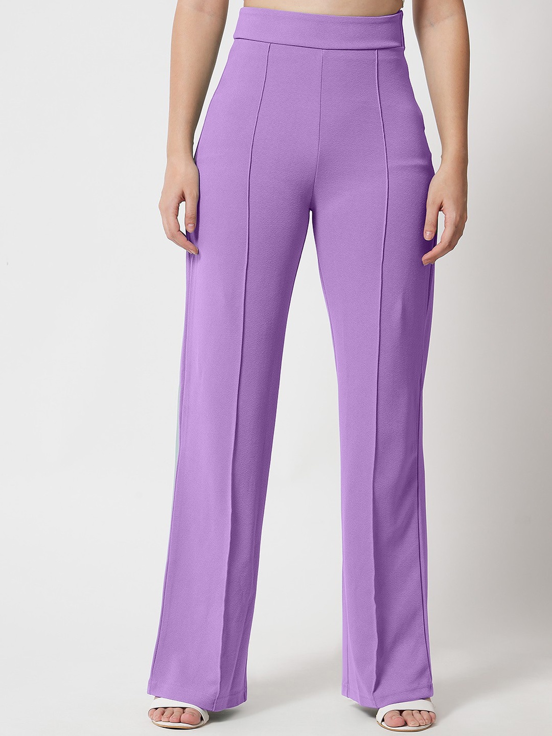 

LEE TEX Women Relaxed Straight Leg High-Rise Parallel Trousers, Purple