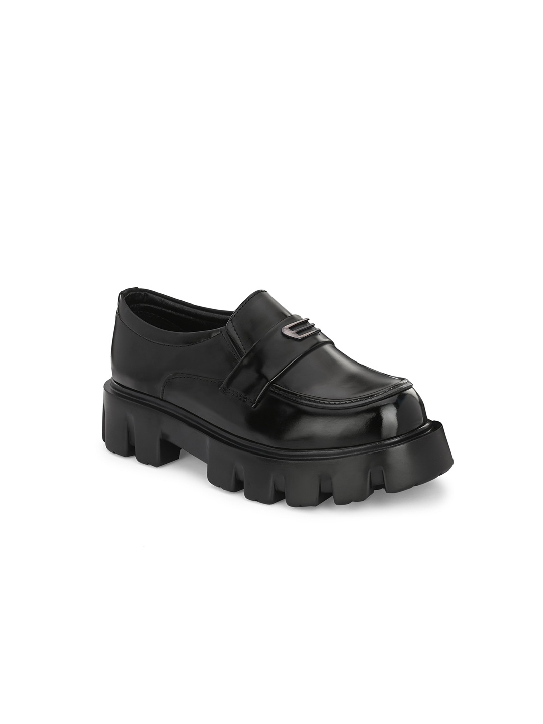 

Eego Italy Men Heeled Penny Loafers, Black