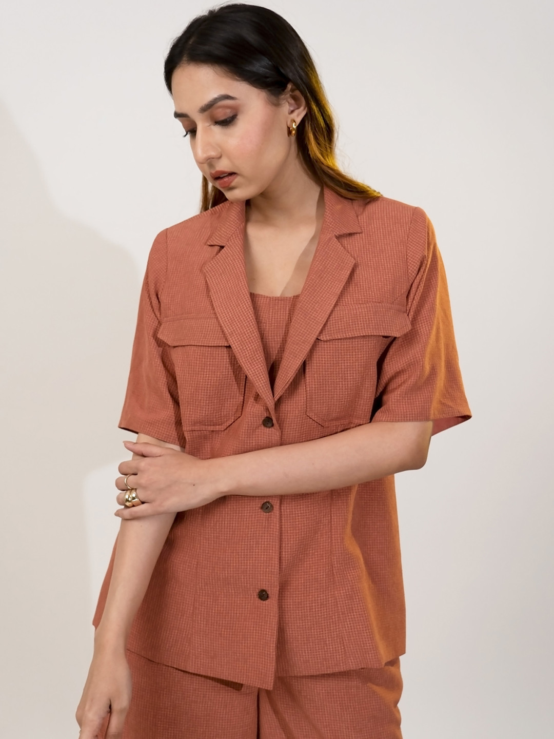 

POPPI Women 3-piece Ava Co-Ords, Brown
