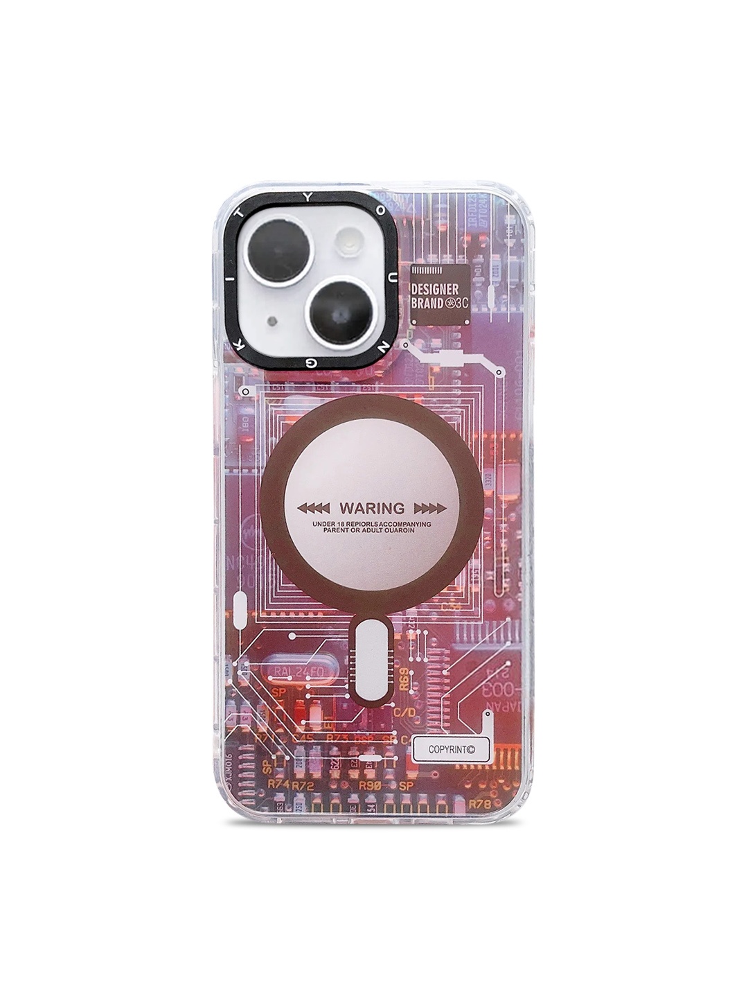 

TREEMODA Magsafe iPhone 14 Printed Mobile Back Case, Maroon