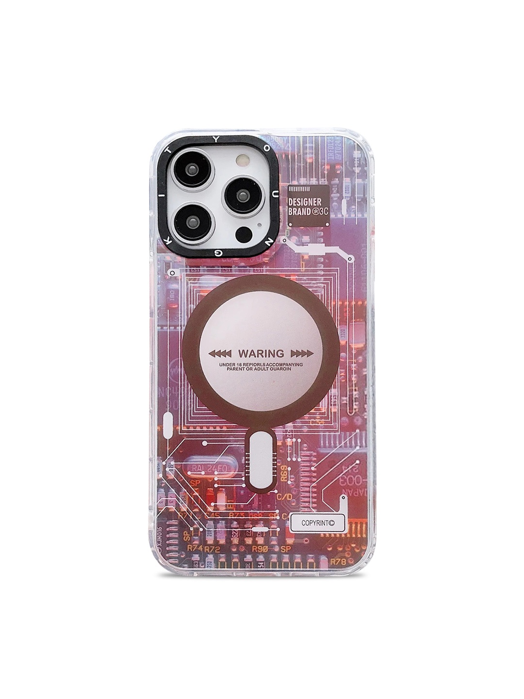 

TREEMODA Magsafe iPhone 14 Pro Printed Mobile Back Case, Maroon