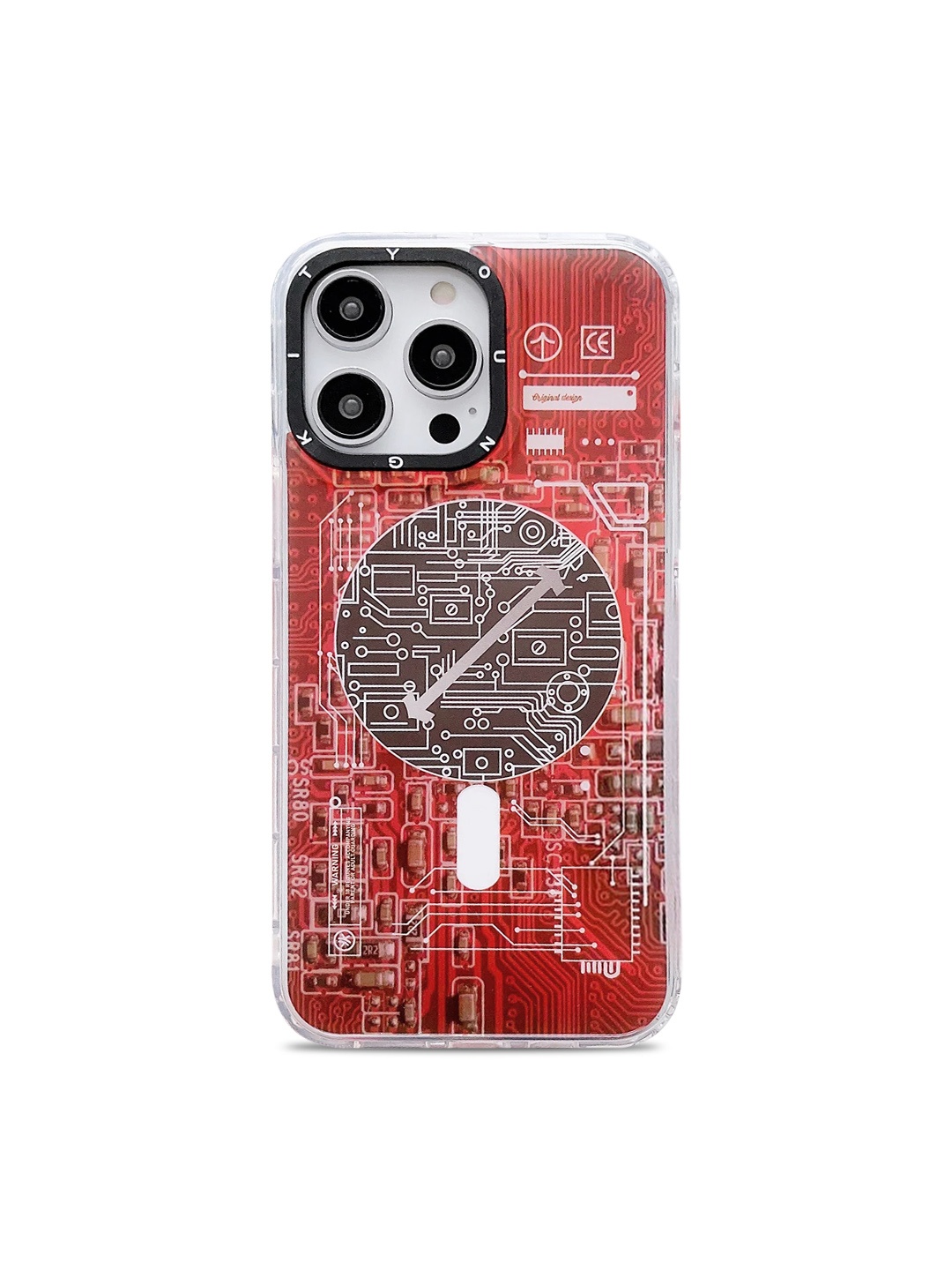 

TREEMODA Printed iPhone 13 Pro Max Phone Back Case, Red