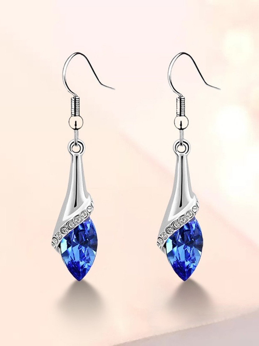 

MYKI Silver-Plated Contemporary Drop Earrings