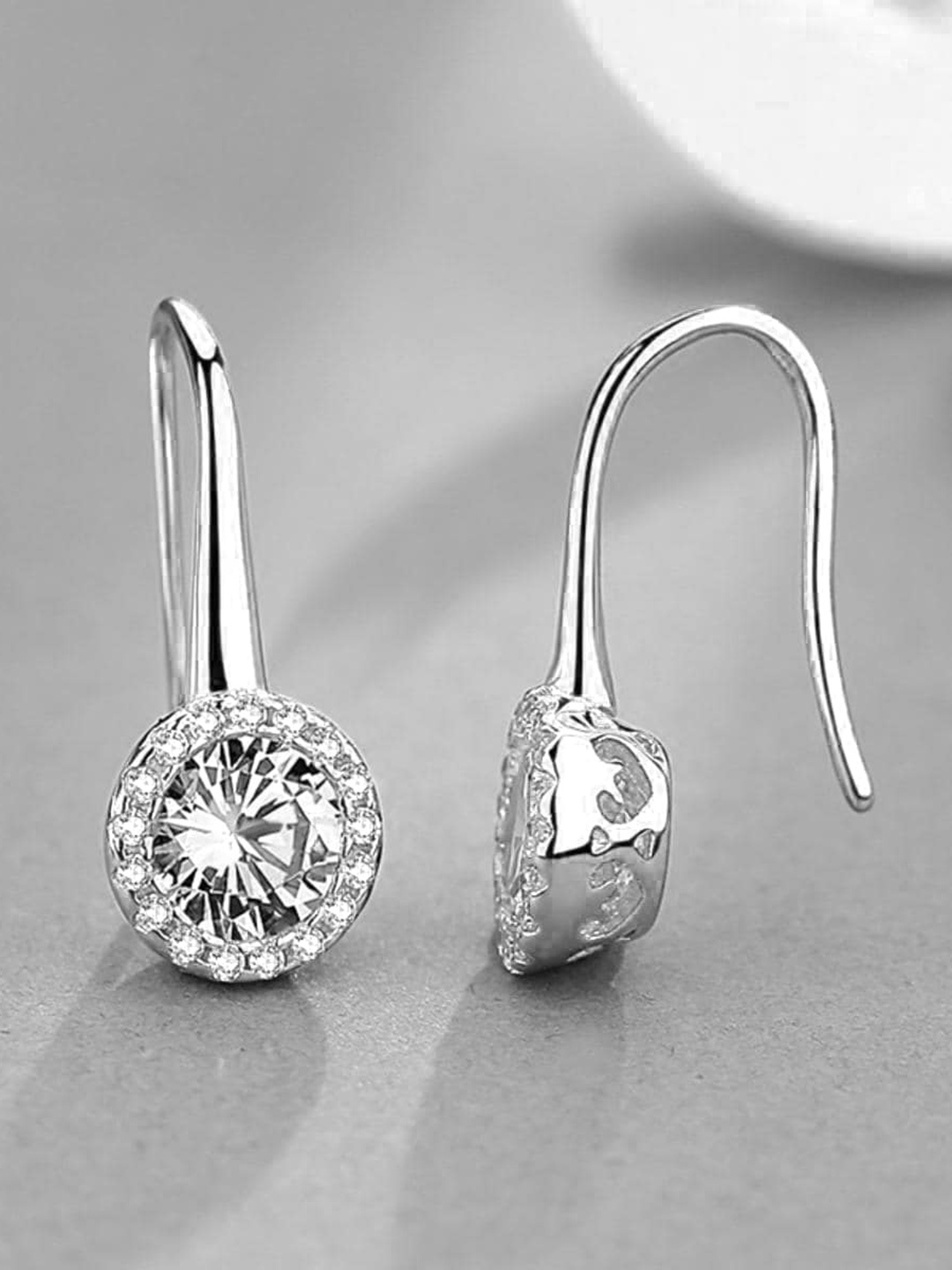 

MYKI Silver-Plated Contemporary Drop Earrings