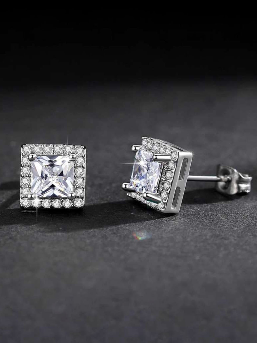 

MYKI Silver-Plated Contemporary Studs Earrings