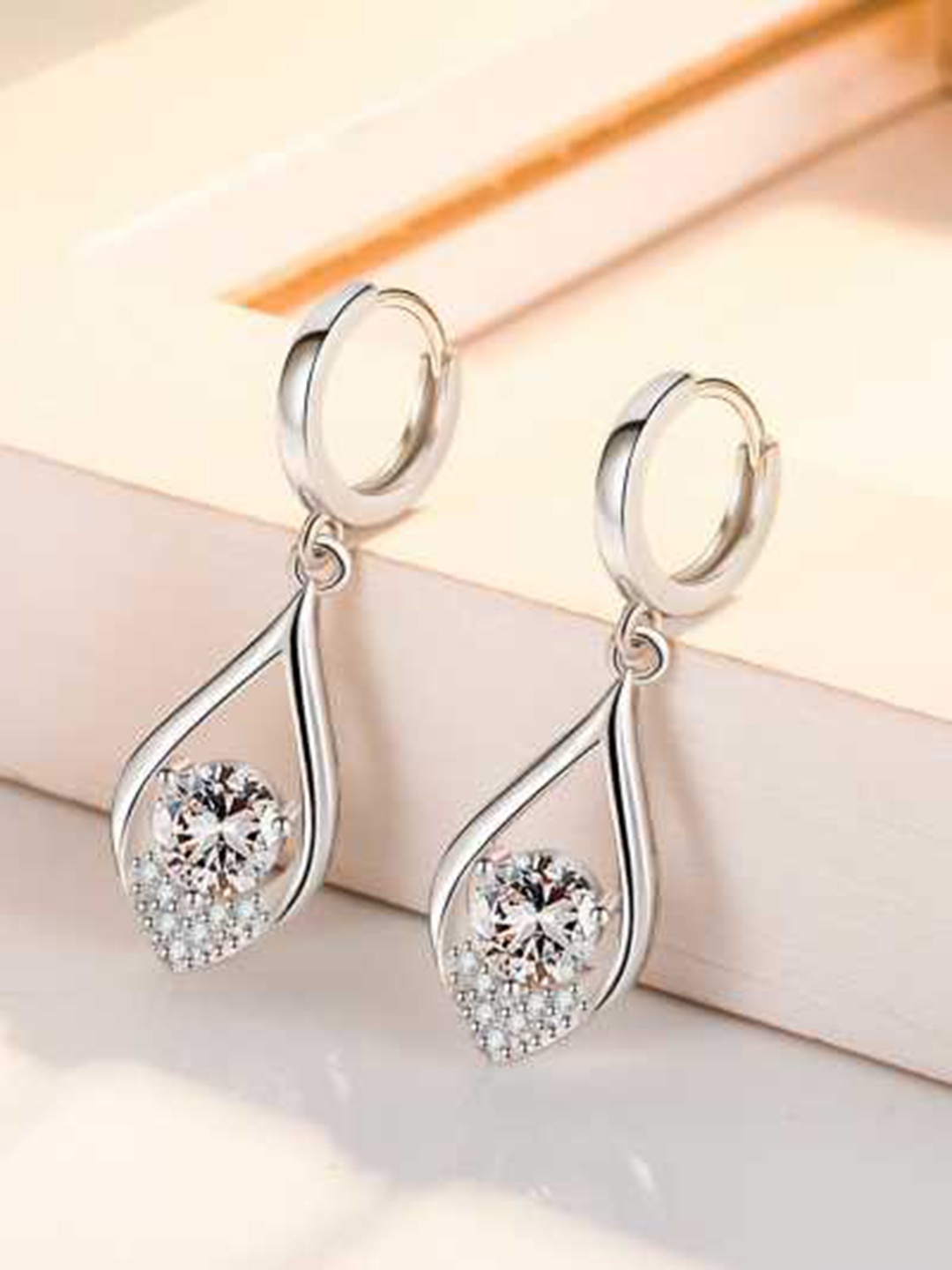 

MYKI Silver-Plated Contemporary Drop Earrings