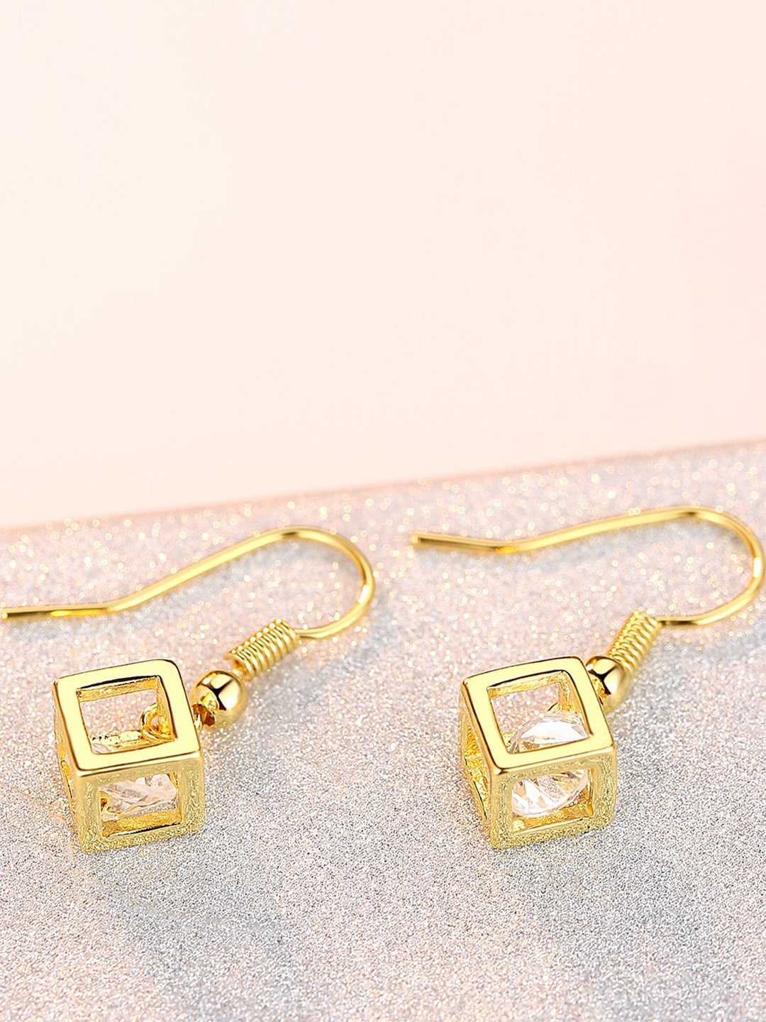 

MYKI Gold-Plated Contemporary Drop Earrings