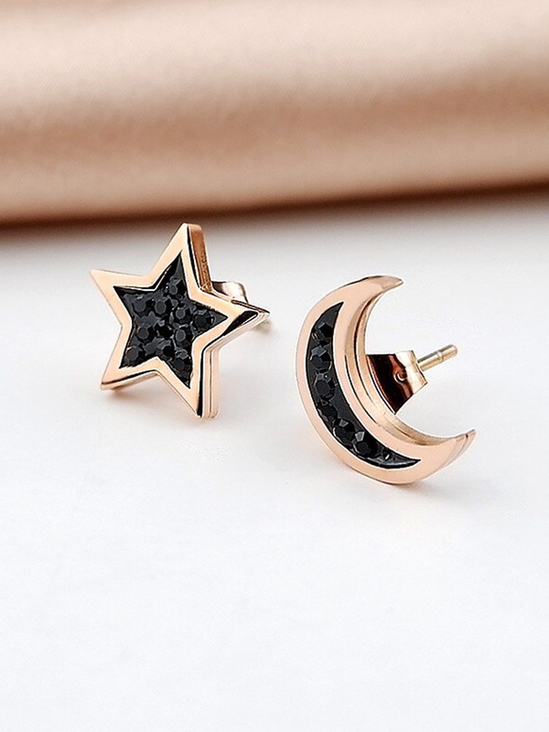 

MYKI Rose Gold-Plated Contemporary Studs Earrings