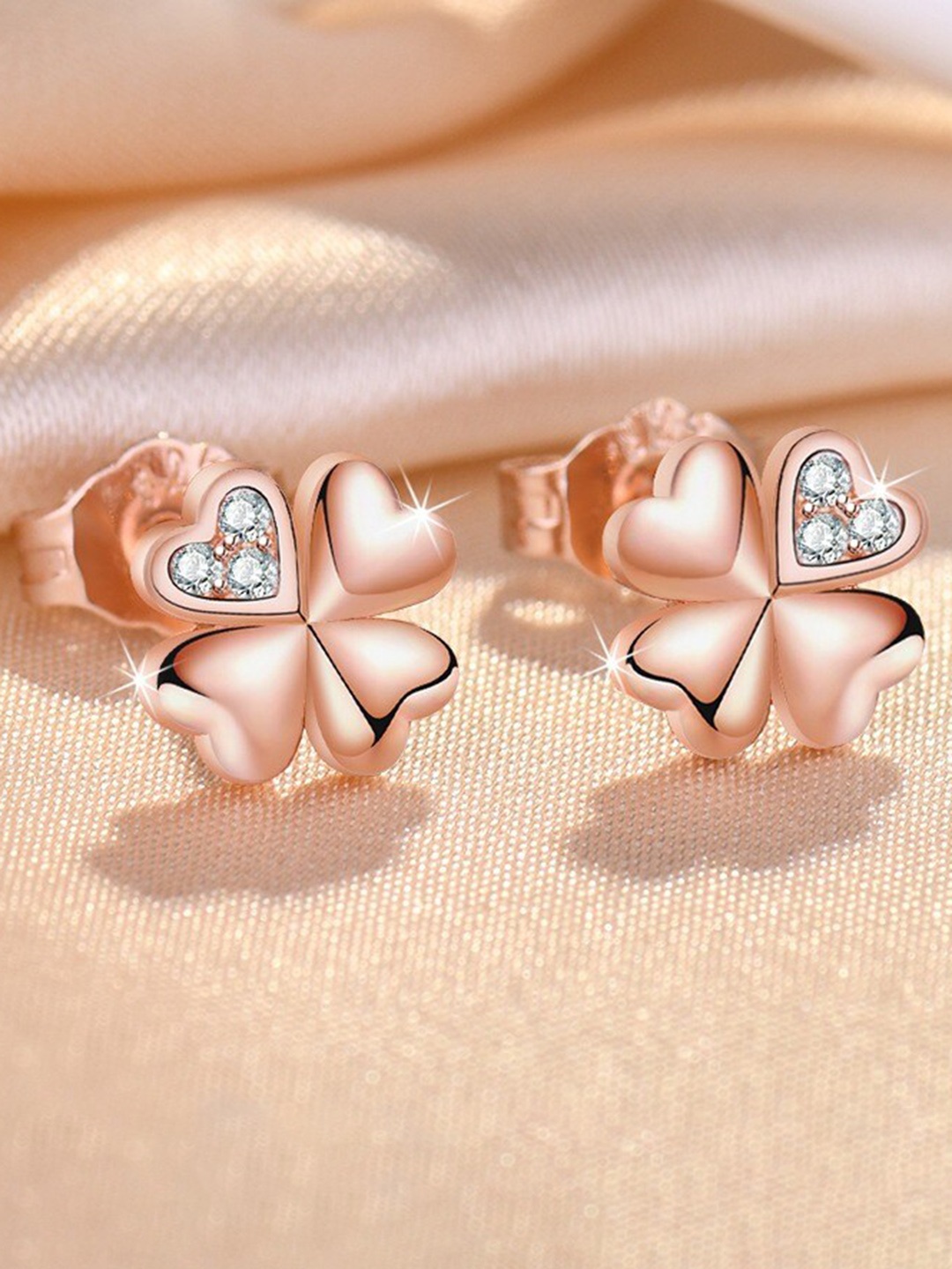 

MYKI Rose Gold-Plated Contemporary Studs Earrings