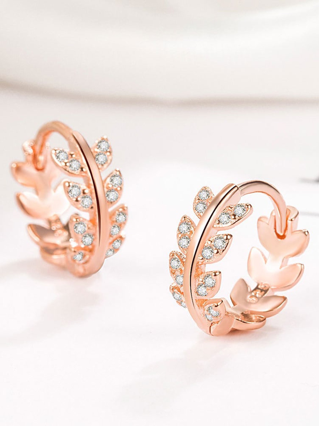 

MYKI Rose Gold-Plated Contemporary Hoop Earrings