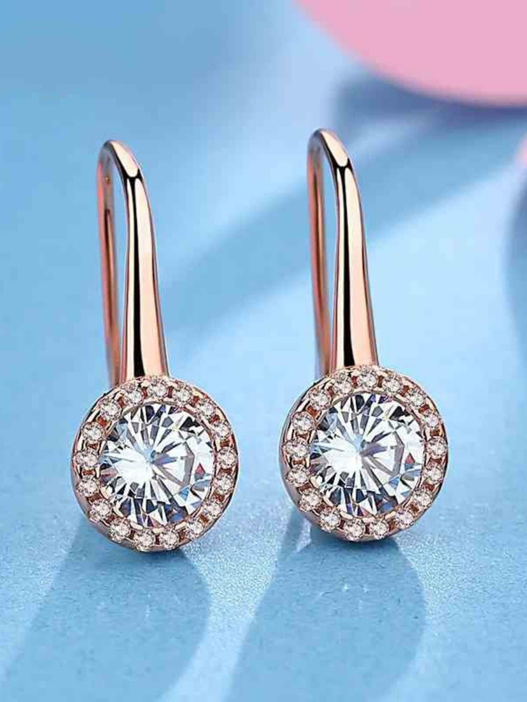 

MYKI Rose Gold-Plated Contemporary Drop Earrings