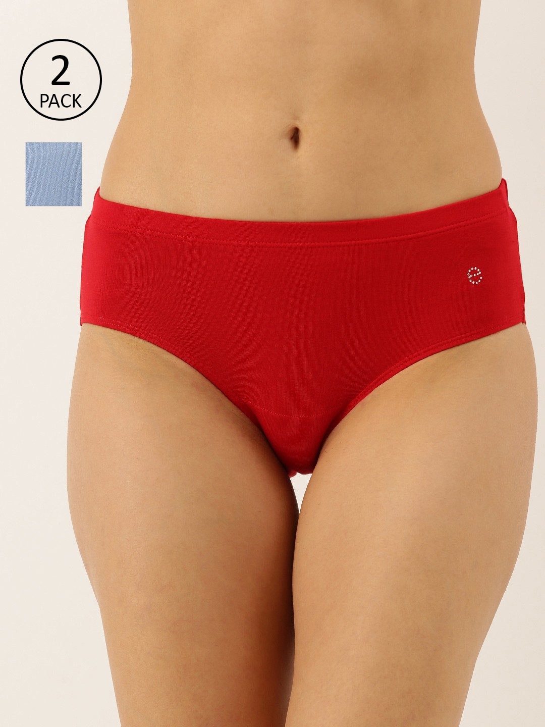 

Enamor Women Pack of 2 Hipster Briefs MR17, Red