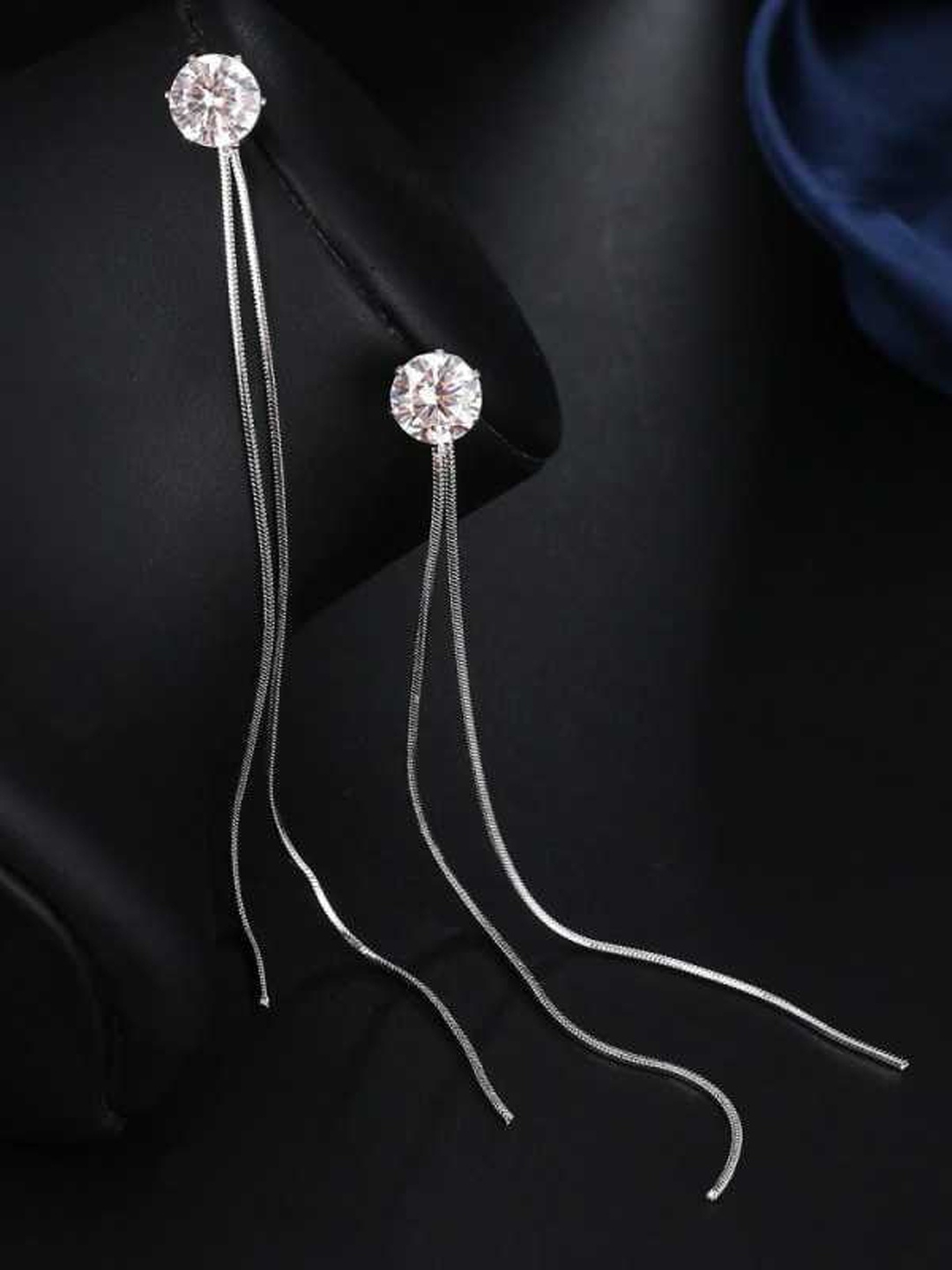 

MYKI Silver-Toned Contemporary Drop Earrings