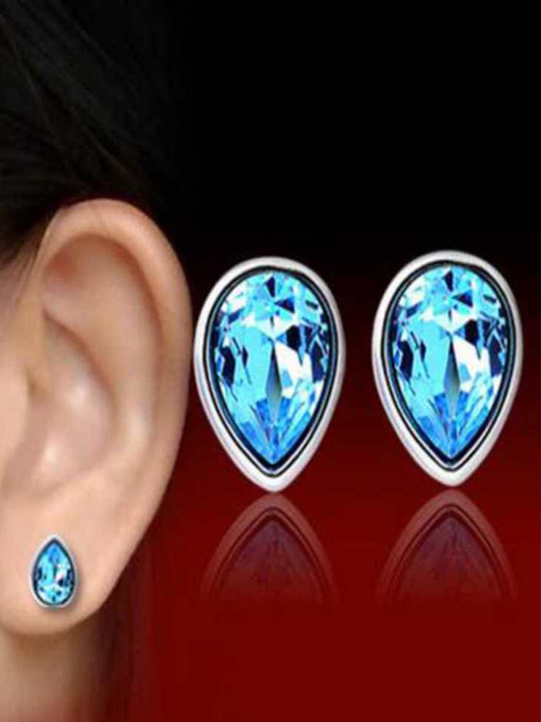 

MYKI Silver-Plated Cubic Zirconia Studded Studs Earrings