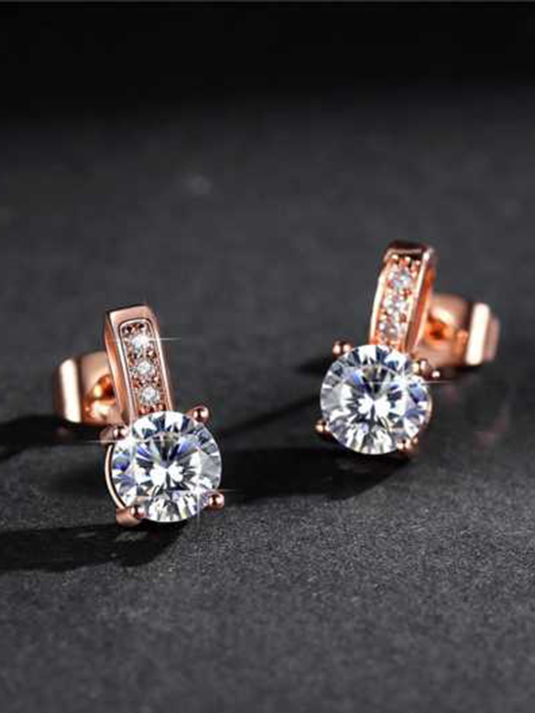 

MYKI Rose Gold-Plated Contemporary Studs Earrings