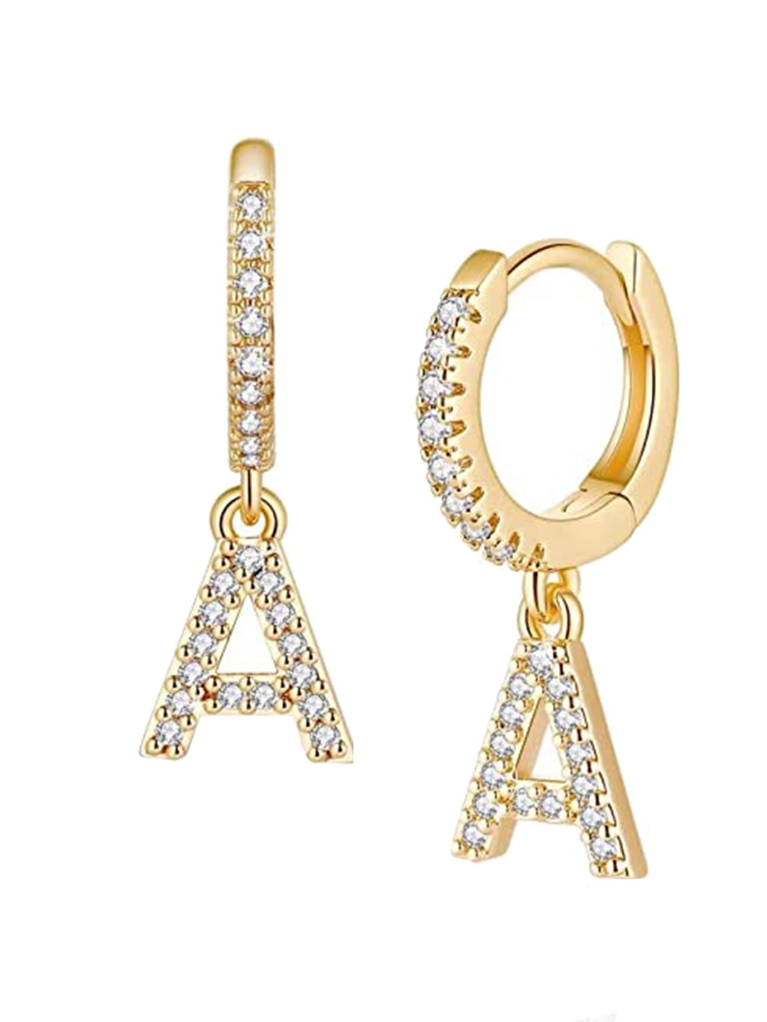 

MYKI Gold-Plated Contemporary Drop Earrings