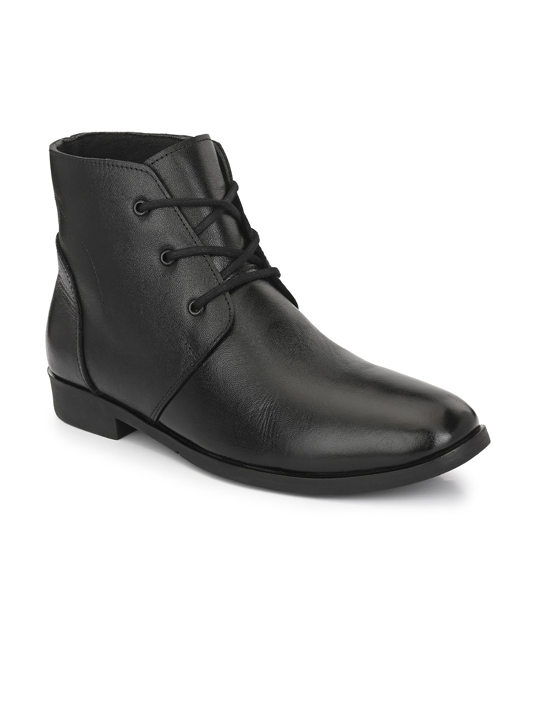

Eego Italy Men Textured Genuine Leather Regular Boots, Black