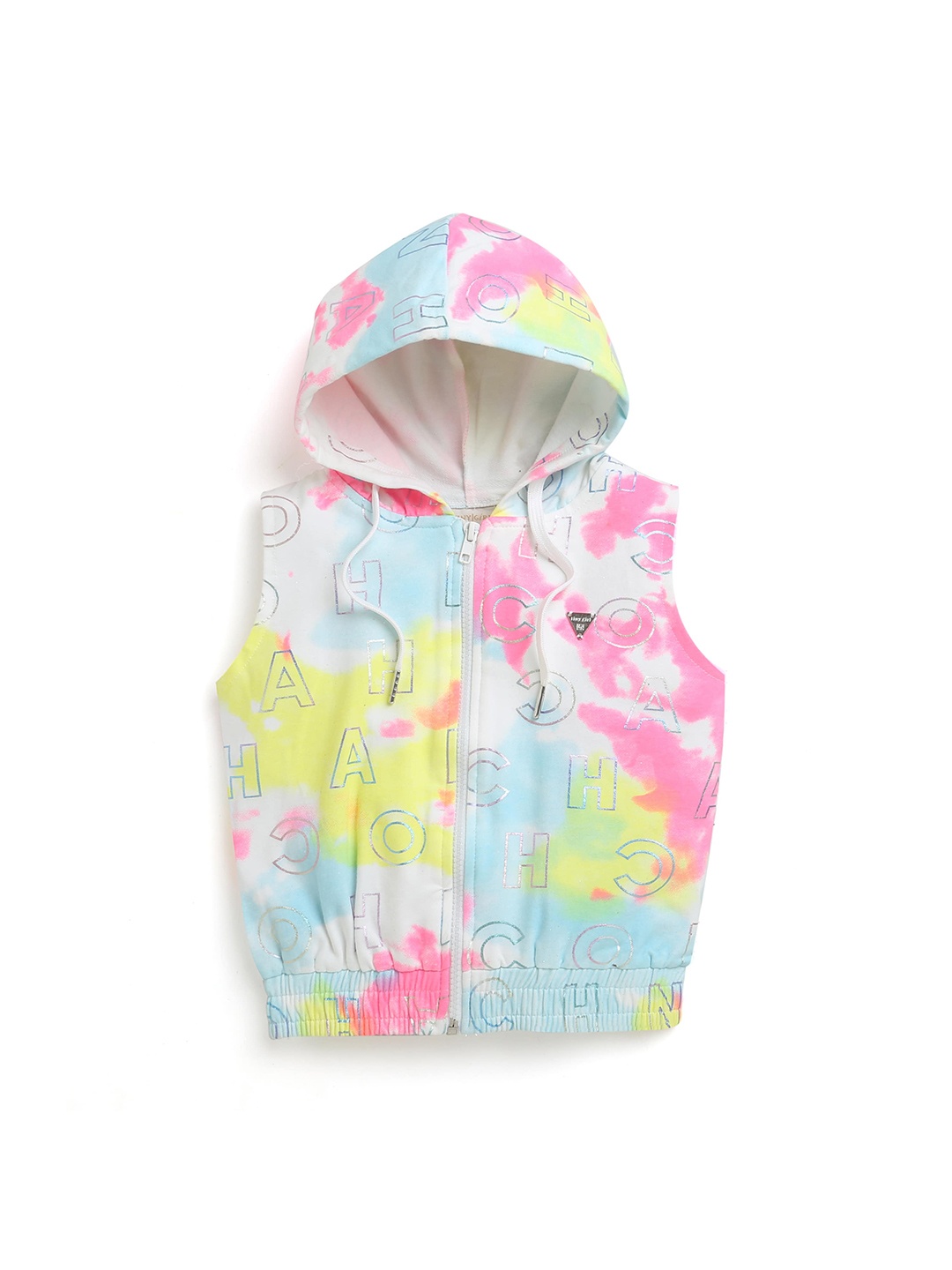 

Tiny Girl Abstract Printed Hooded Cotton Sweatshirt, Blue