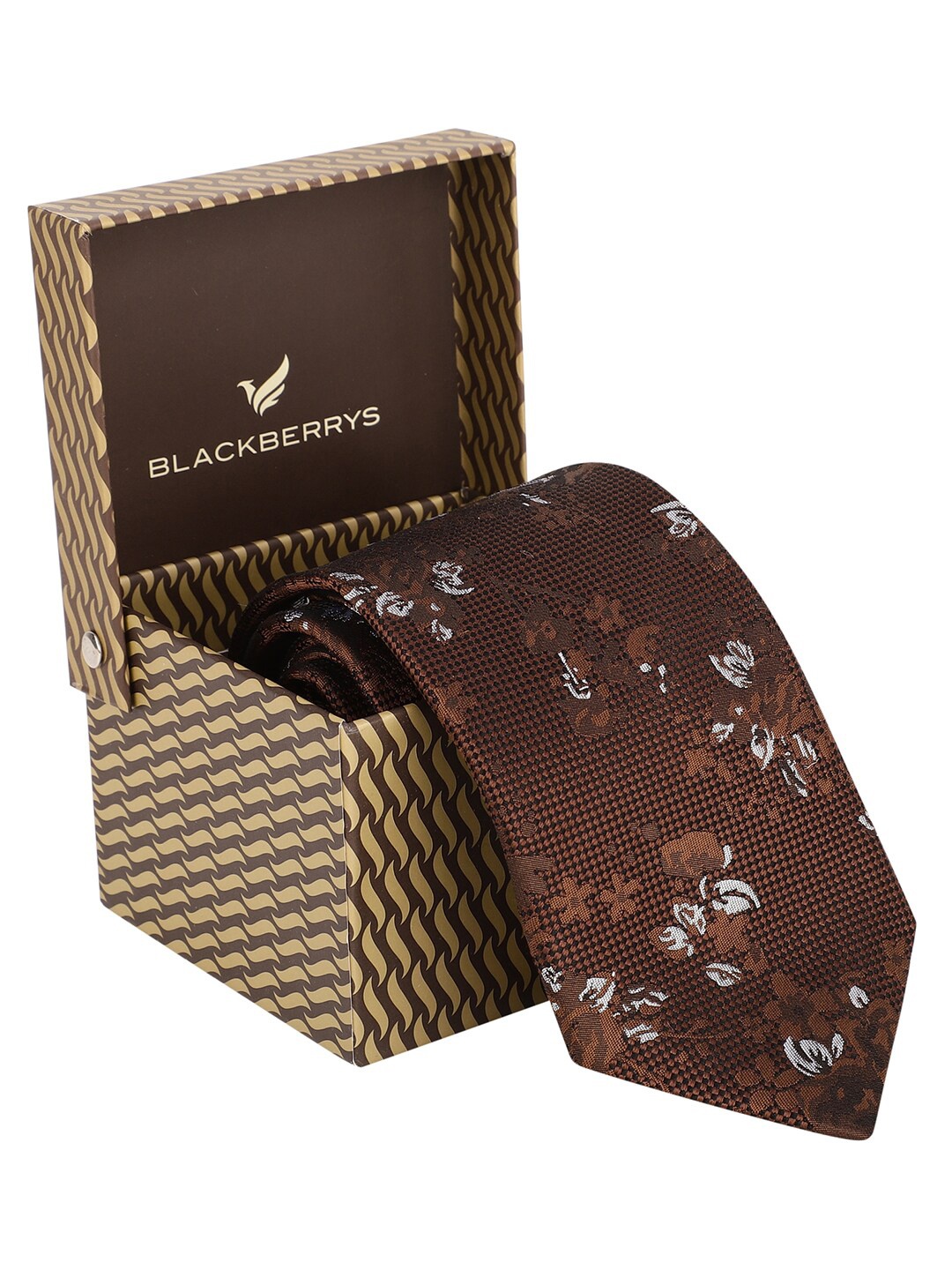 

Blackberrys Men Printed Skinny Tie, Brown