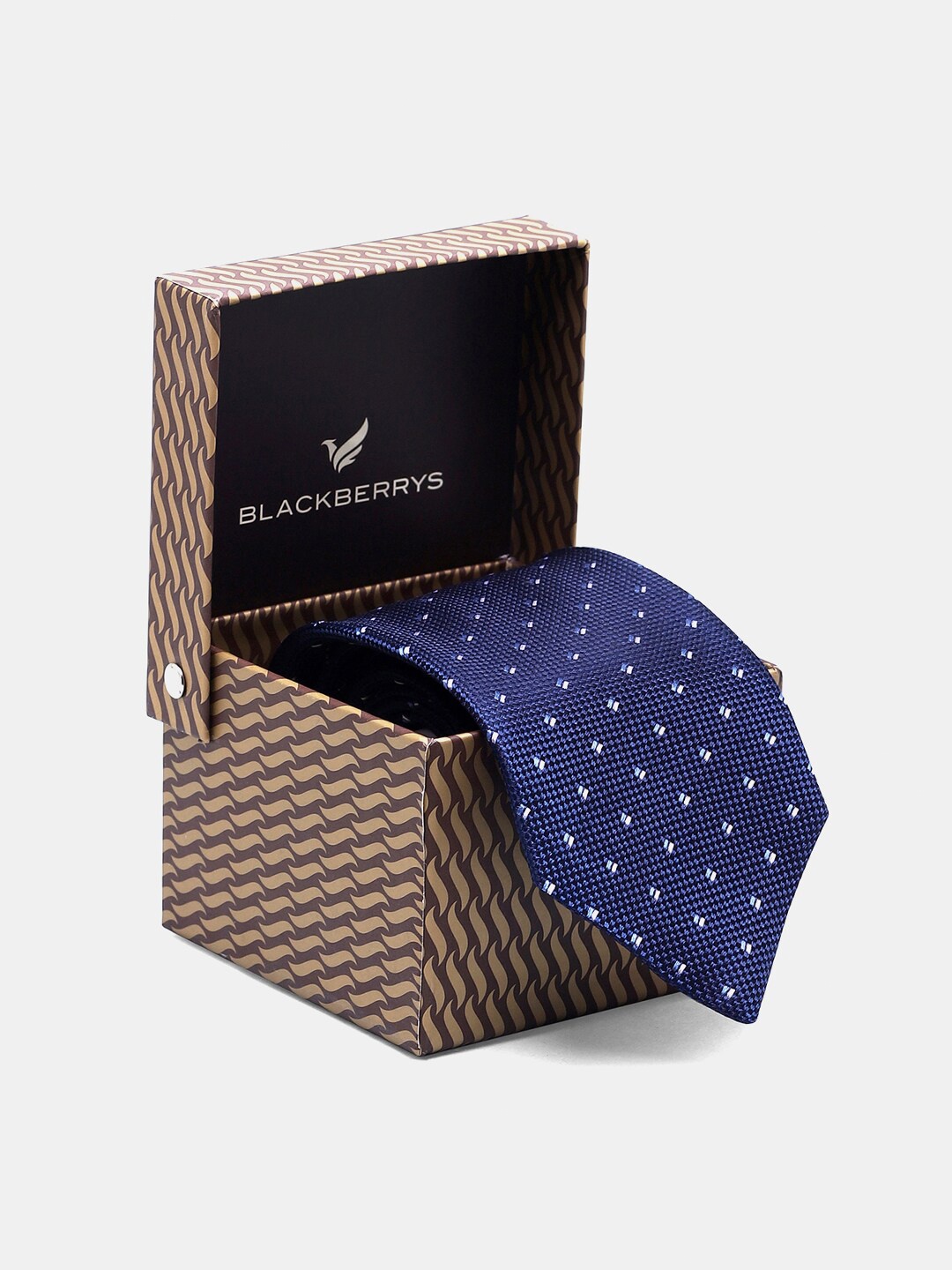 

Blackberrys Men Woven Design Skinny Tie, Navy blue