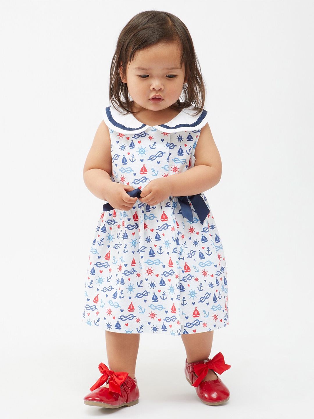 

One Friday Off White Print Fit & Flare Dress