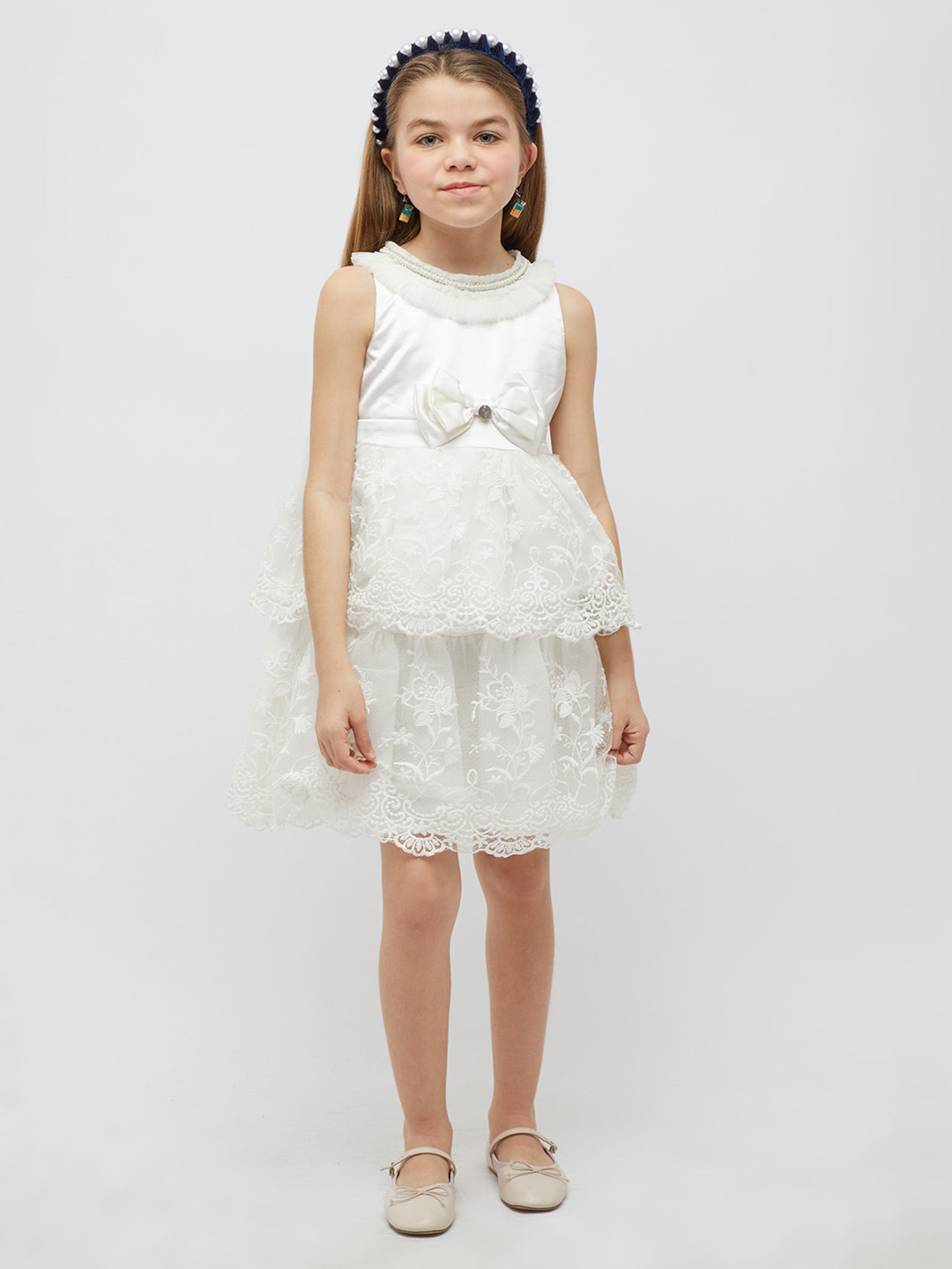 

One Friday Off White A-Line Dress