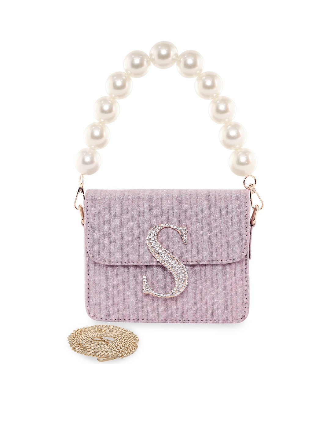 

ESBEDA Textured Structured Sling Bag, Pink