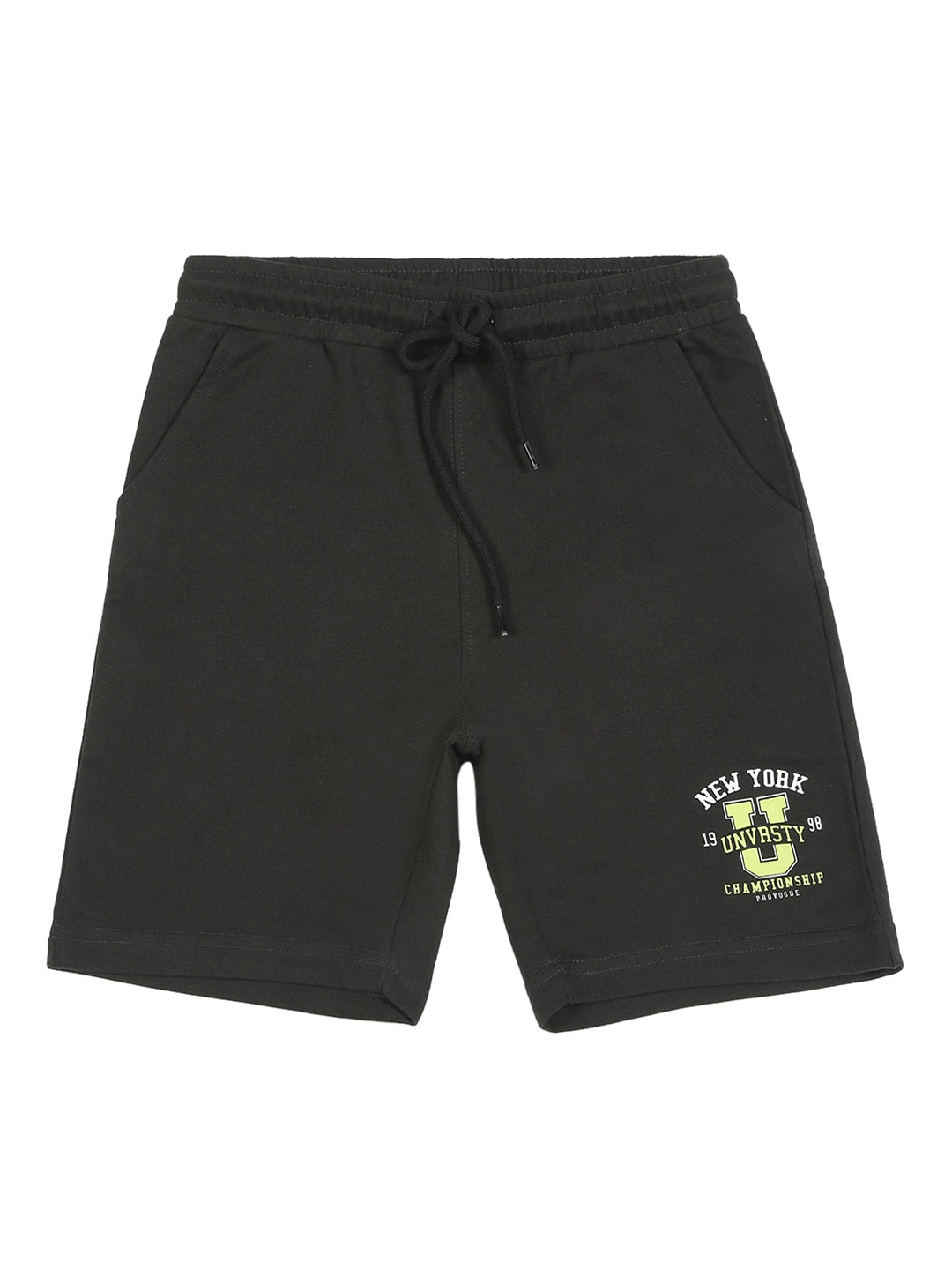 Provogue Boys Mid-Rise Cotton Outdoor Shorts, Charcoal