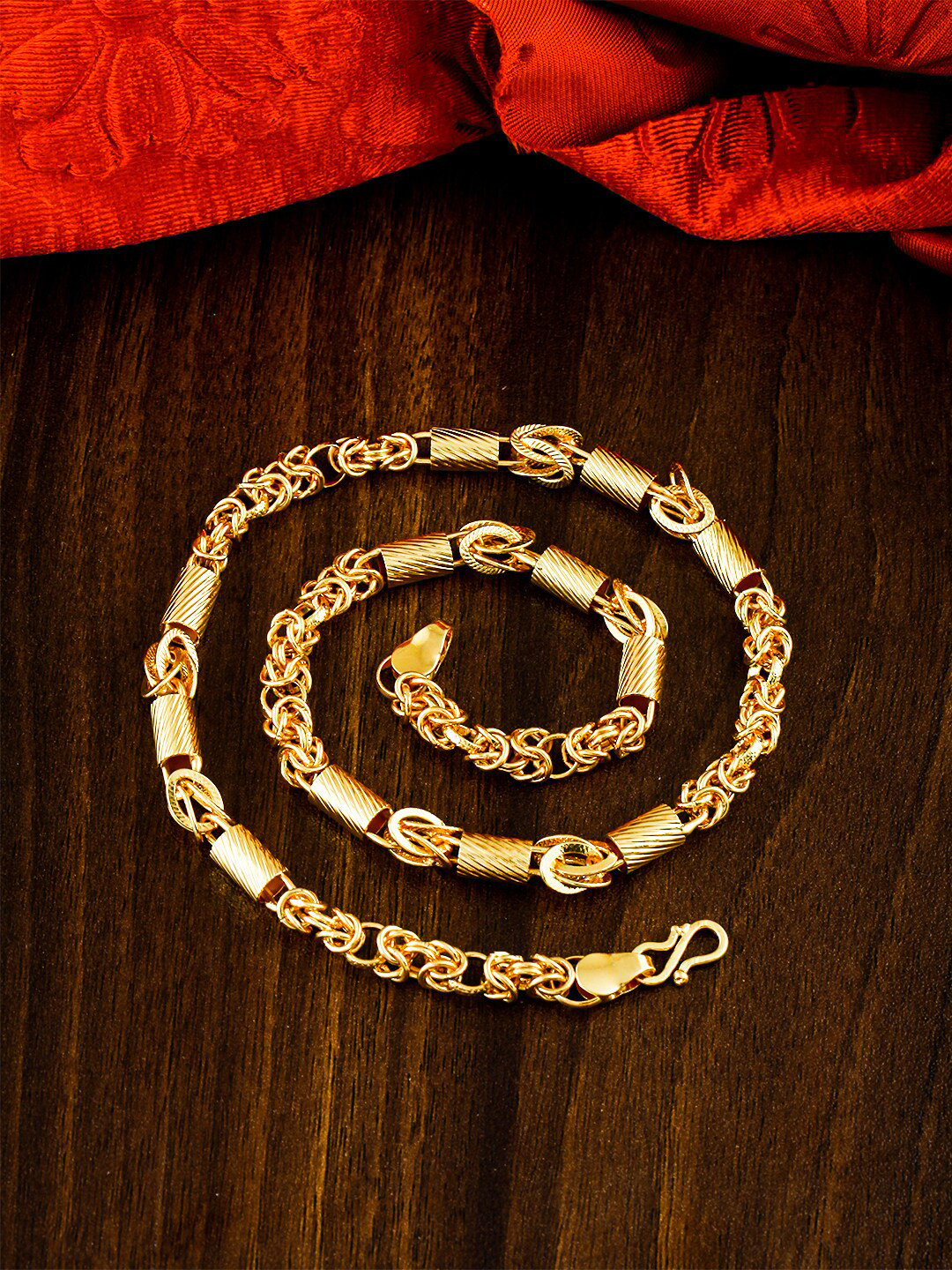 

MEENAZ Men Brass Gold-Plated Chain