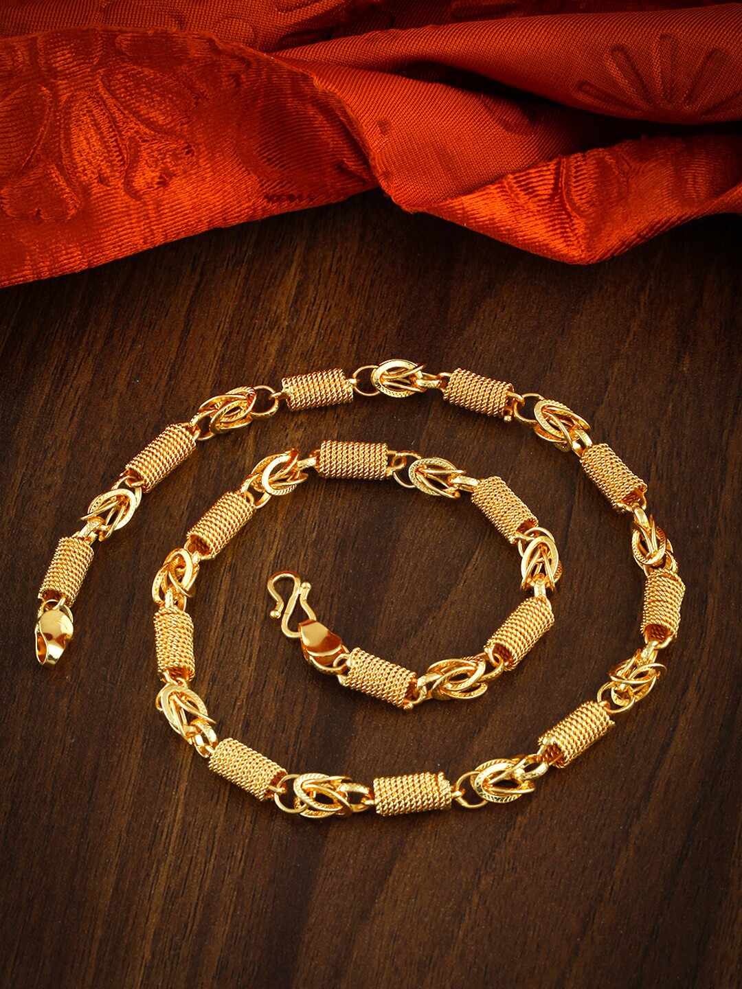 

MEENAZ Men Brass Gold-Plated Statement Chain