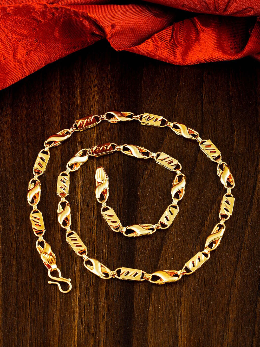 

MEENAZ Men Brass Gold-Plated Choker Chain