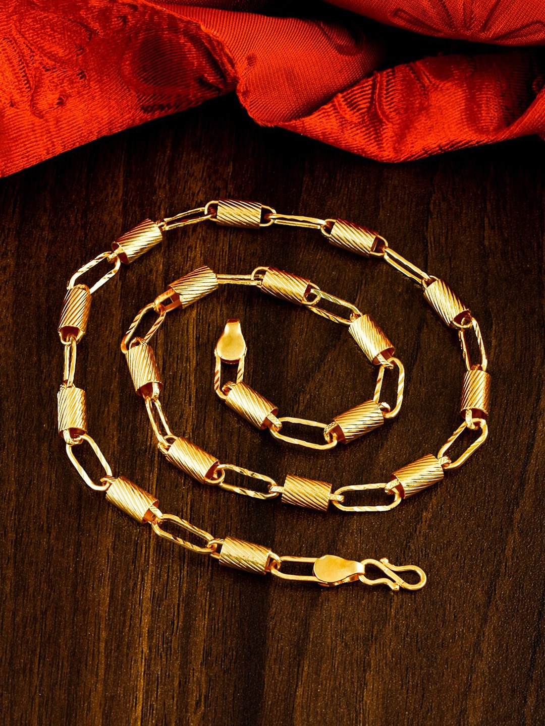 

MEENAZ Men Brass Gold-Plated Choker Chain