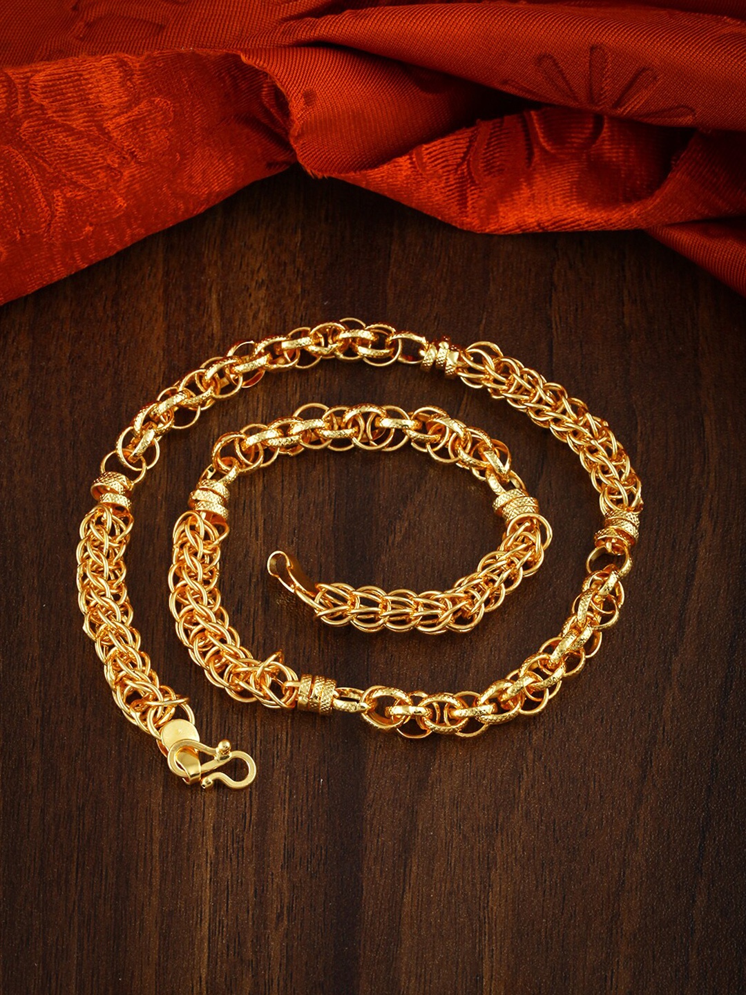 

MEENAZ Men Brass Gold-Plated Choker Chain