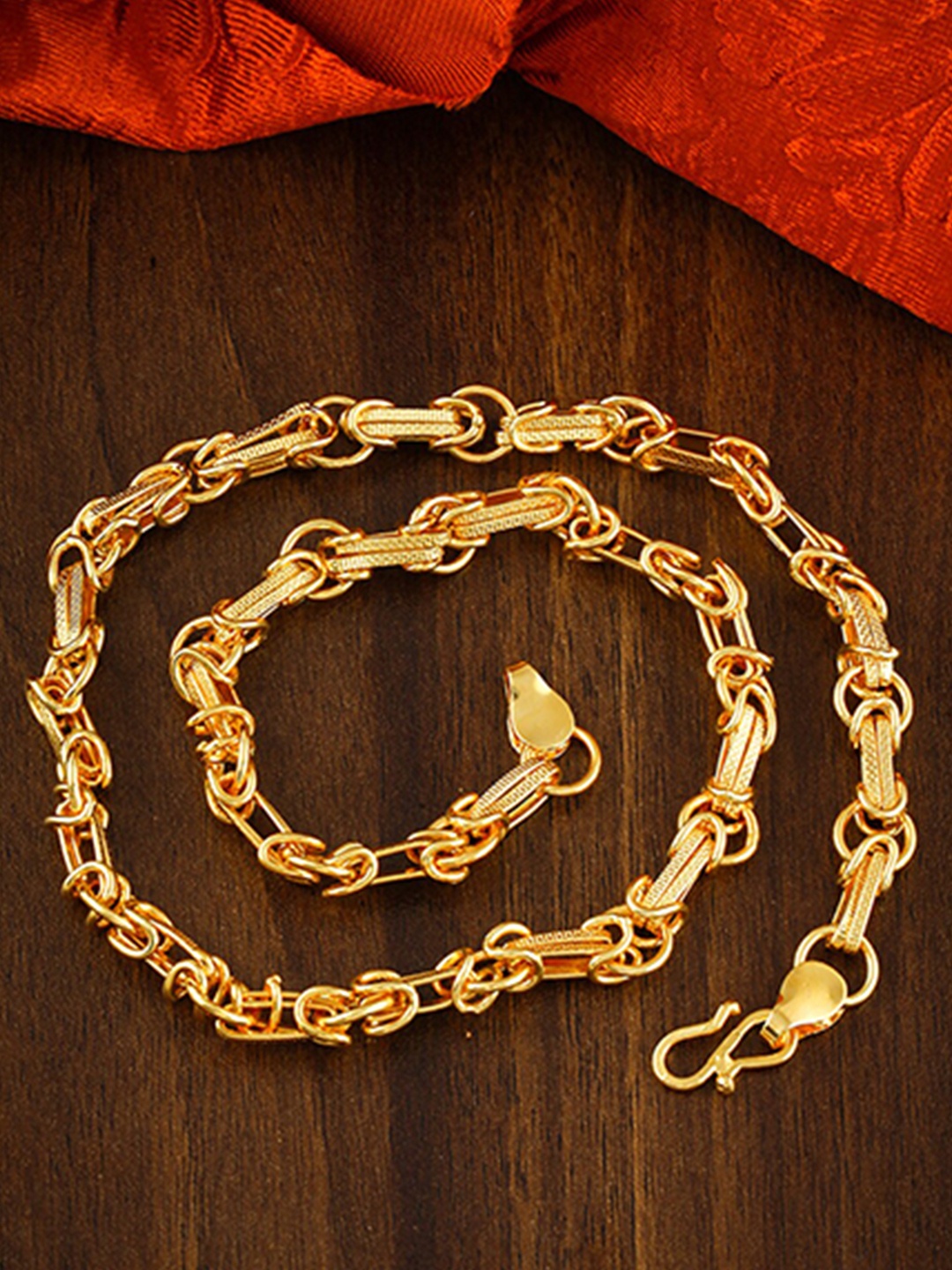 

MEENAZ Men Brass Gold-Plated Choker Chain