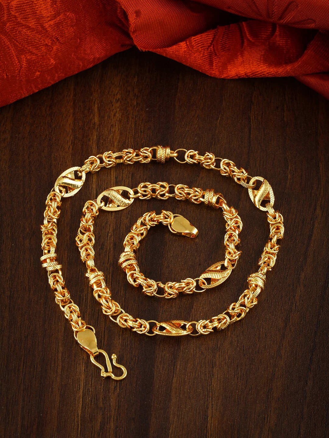 

MEENAZ Men Brass Gold-Plated Chain