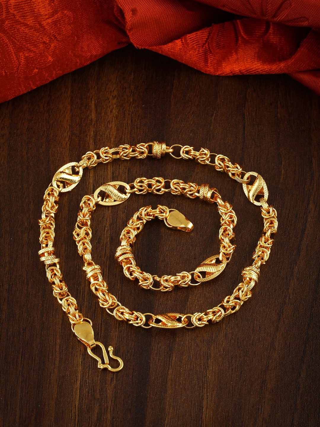

MEENAZ Men Brass Gold-Plated Chain